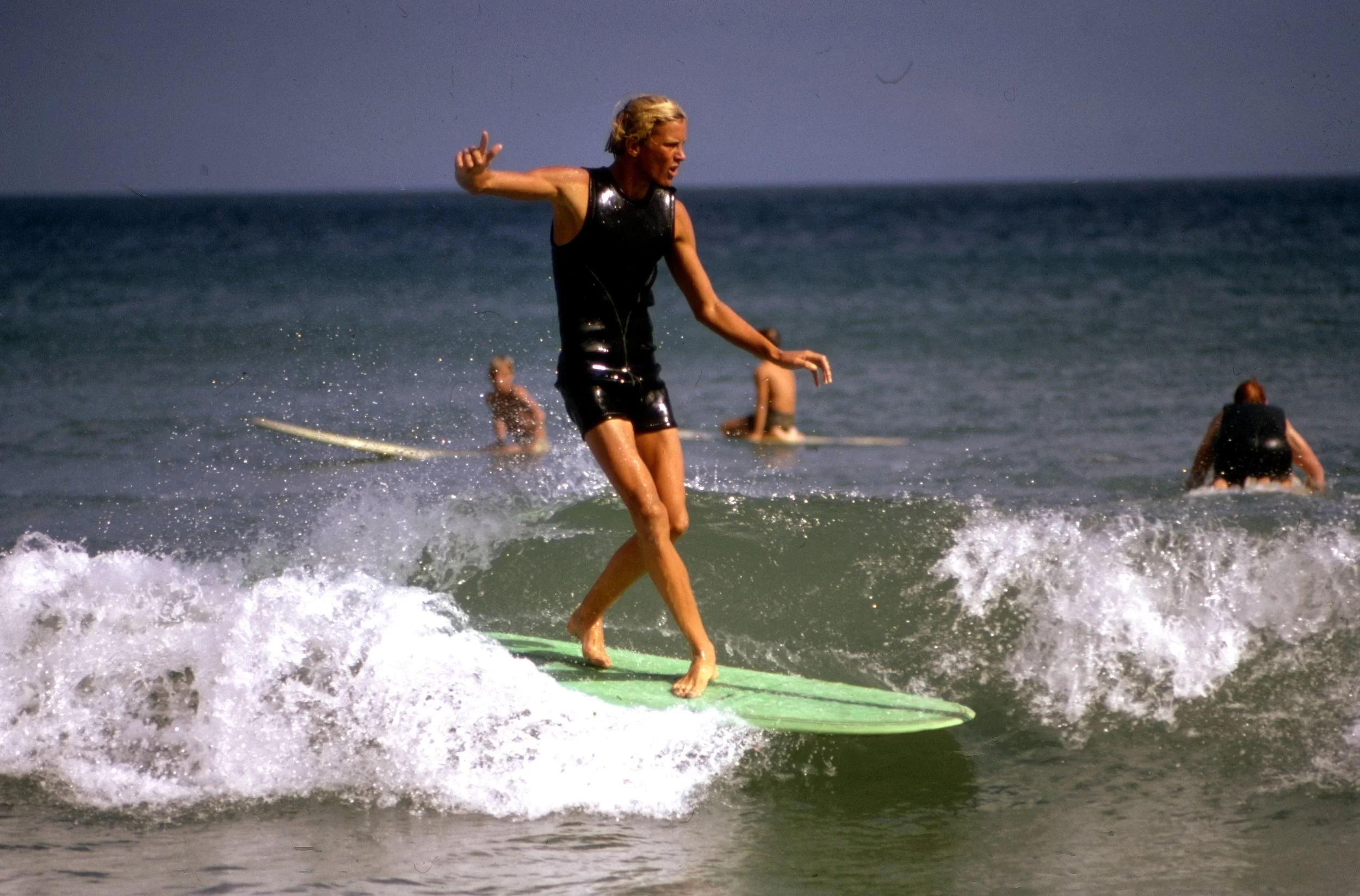 M.E. Gruber, Skinny English walking the nose at Hobe Sound, 1967, Kodachrome transparency printed on Hahnemühle paper, 10 x 14 inches, $160