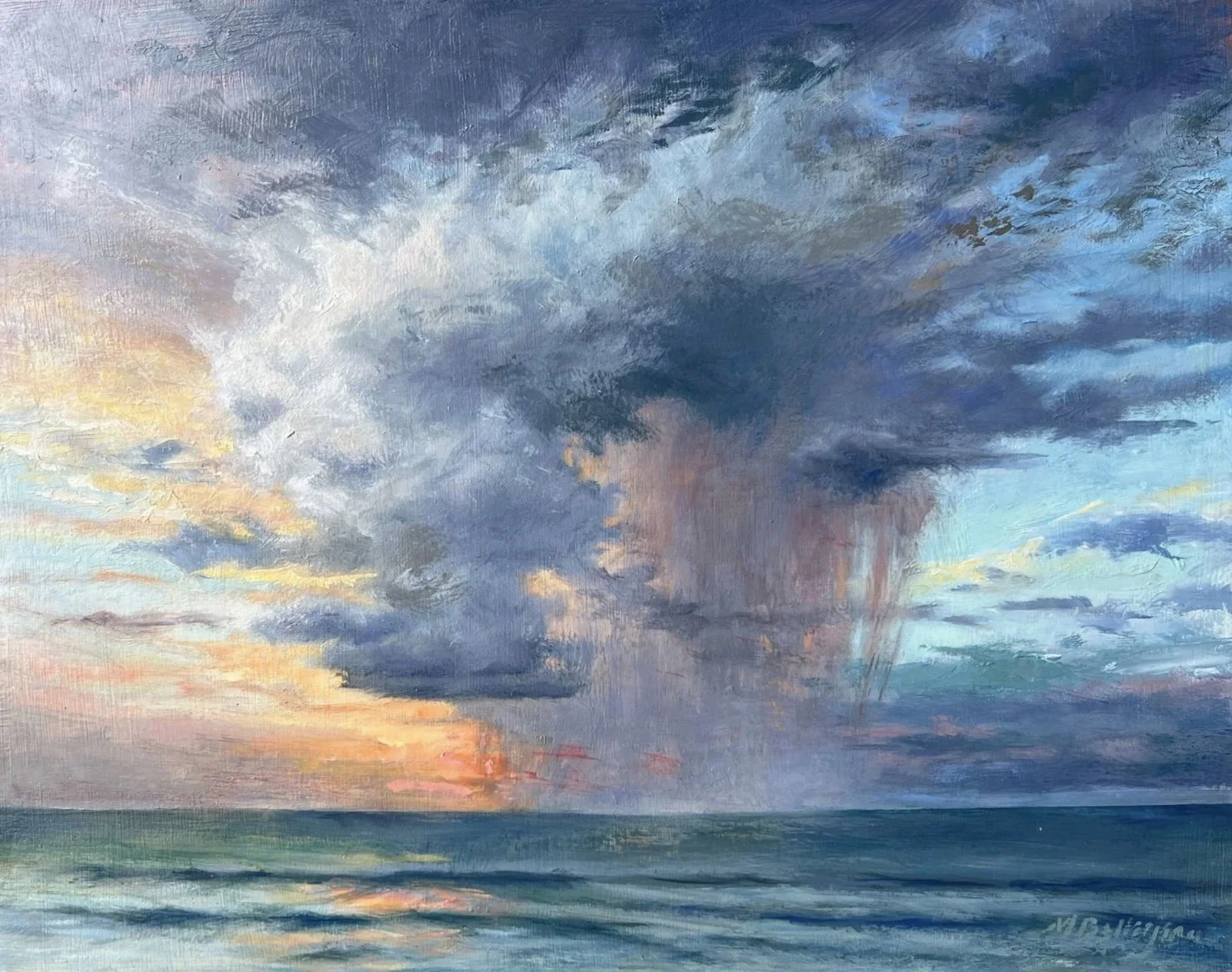 Michaelann Bellerjeau, Summer Squall, 2026, Oil on canvas board, 16 x 20 inches, $1800