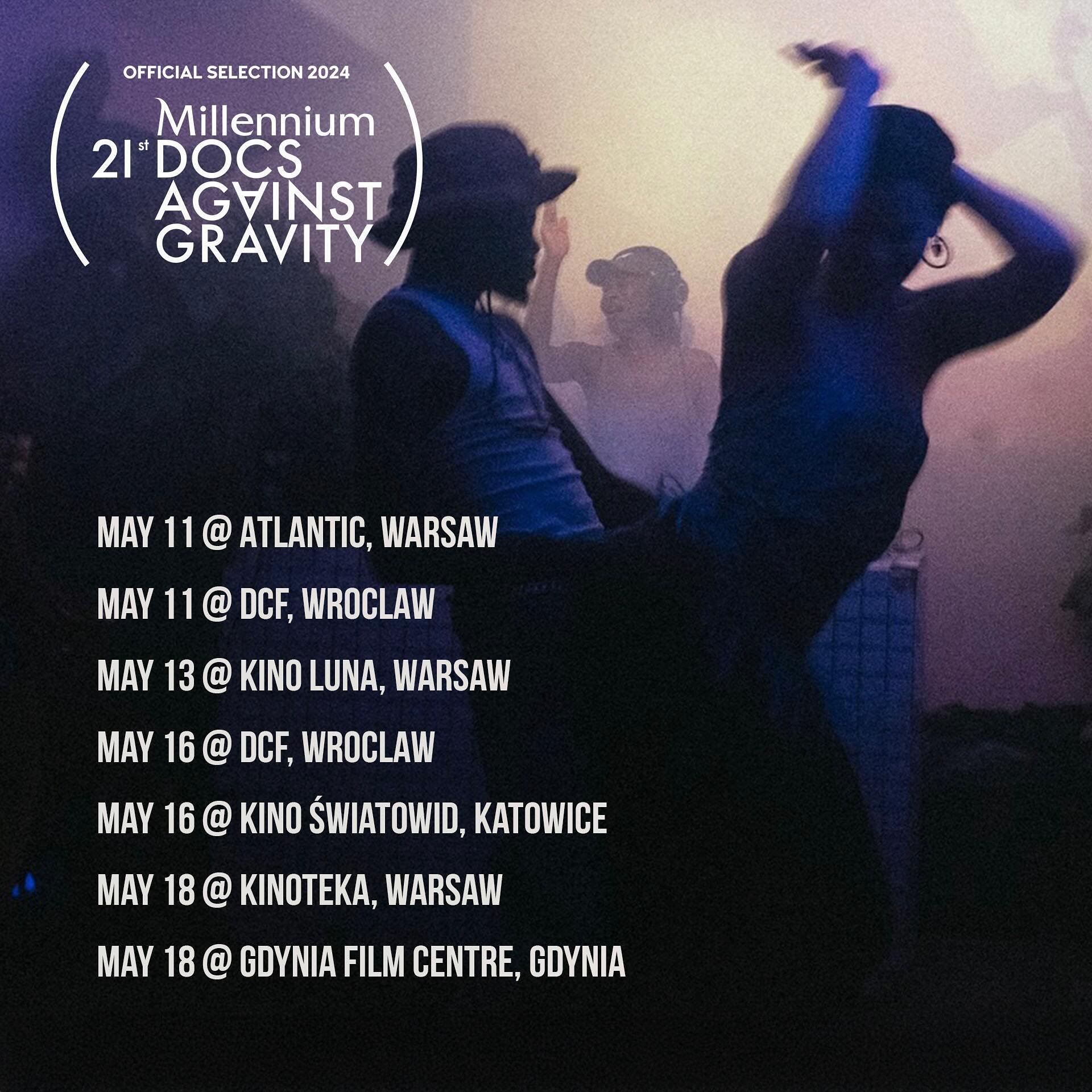 We&rsquo;ve got a bunch of screenings lined up for May as an official selection of @millenniumdocsagainstgravity all across POLAND! 🔊🔊🔊