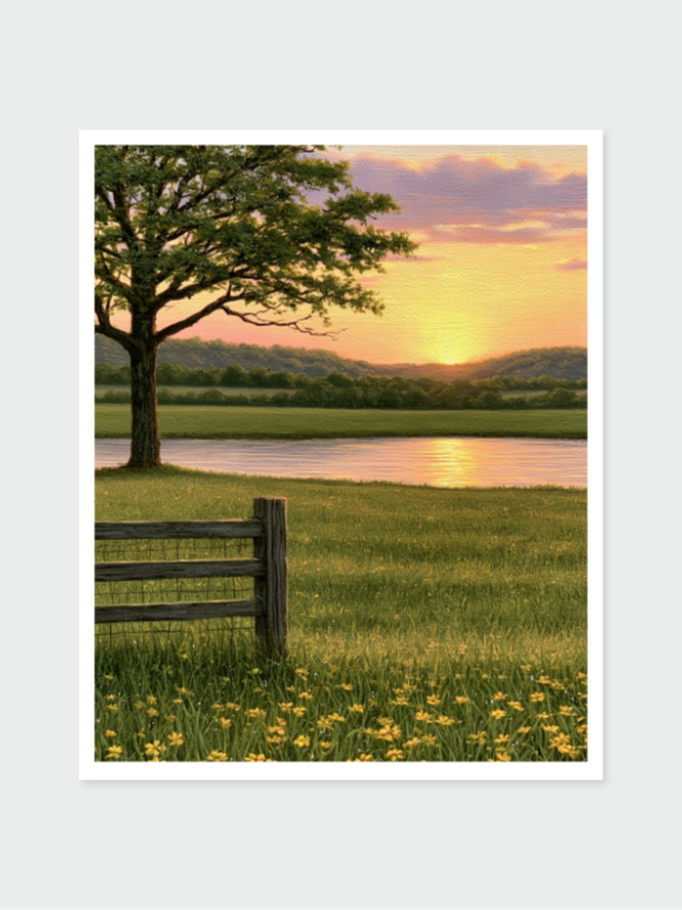 Sunset On The Farm