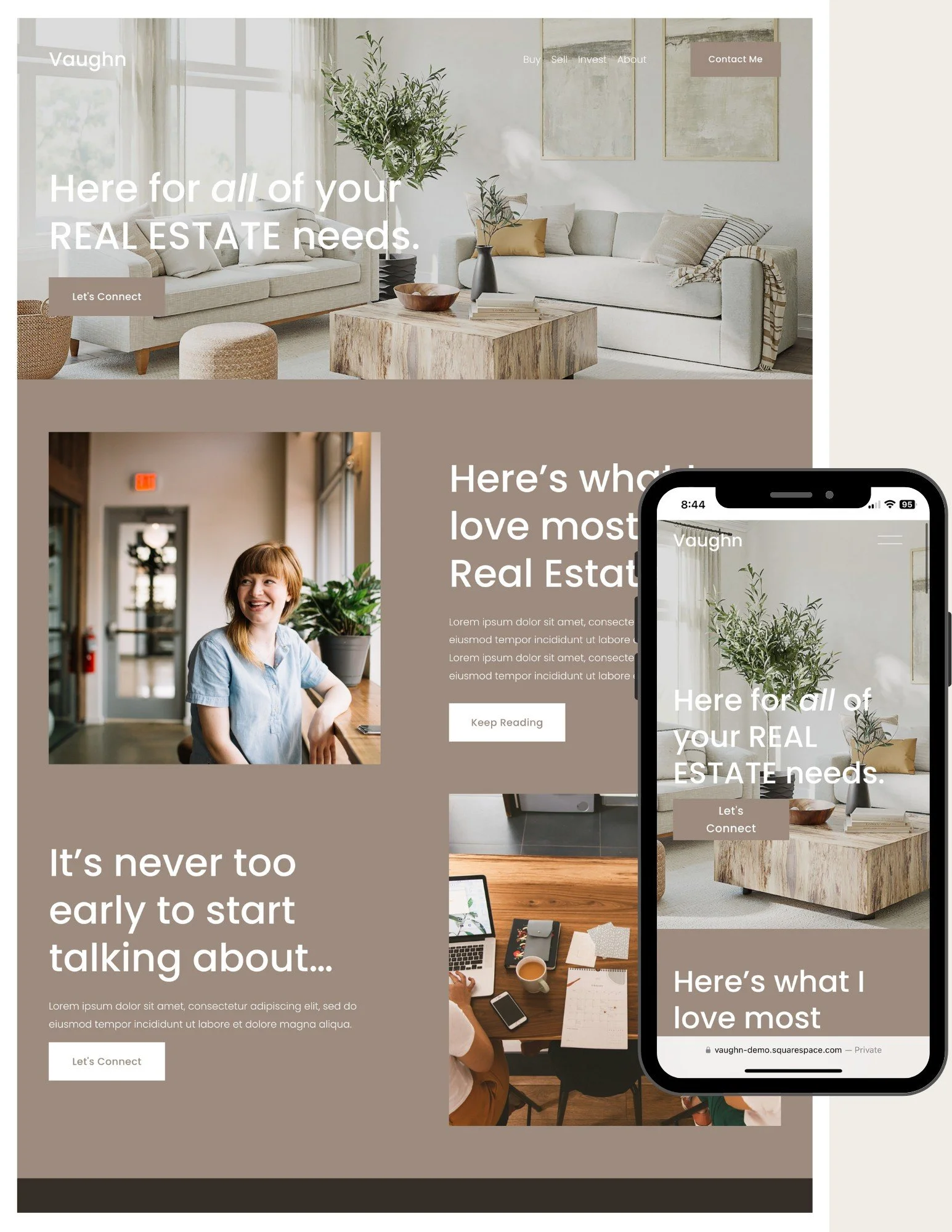 Vaughn template by Modern Agent Site Shop