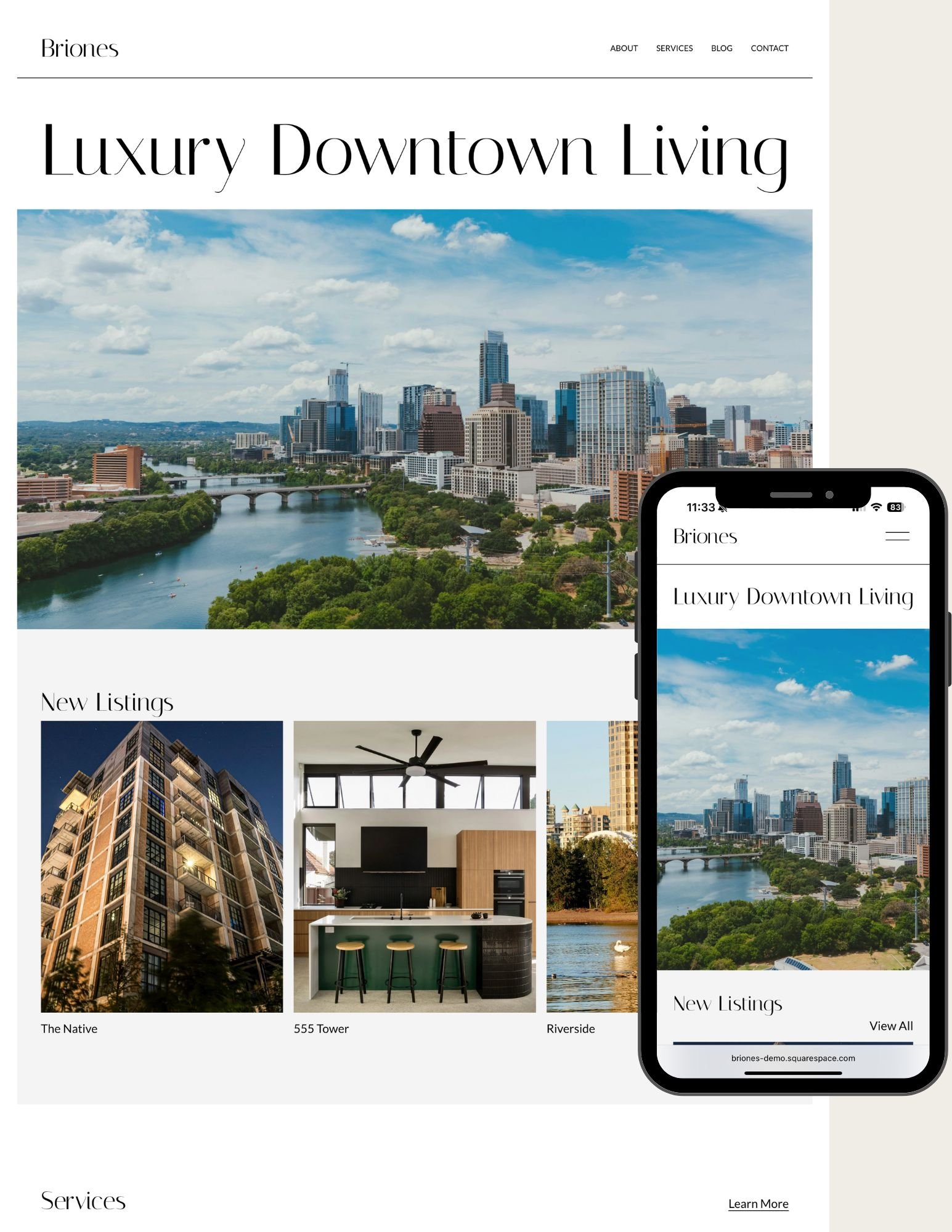 Briones template by Modern Agent Site Shop