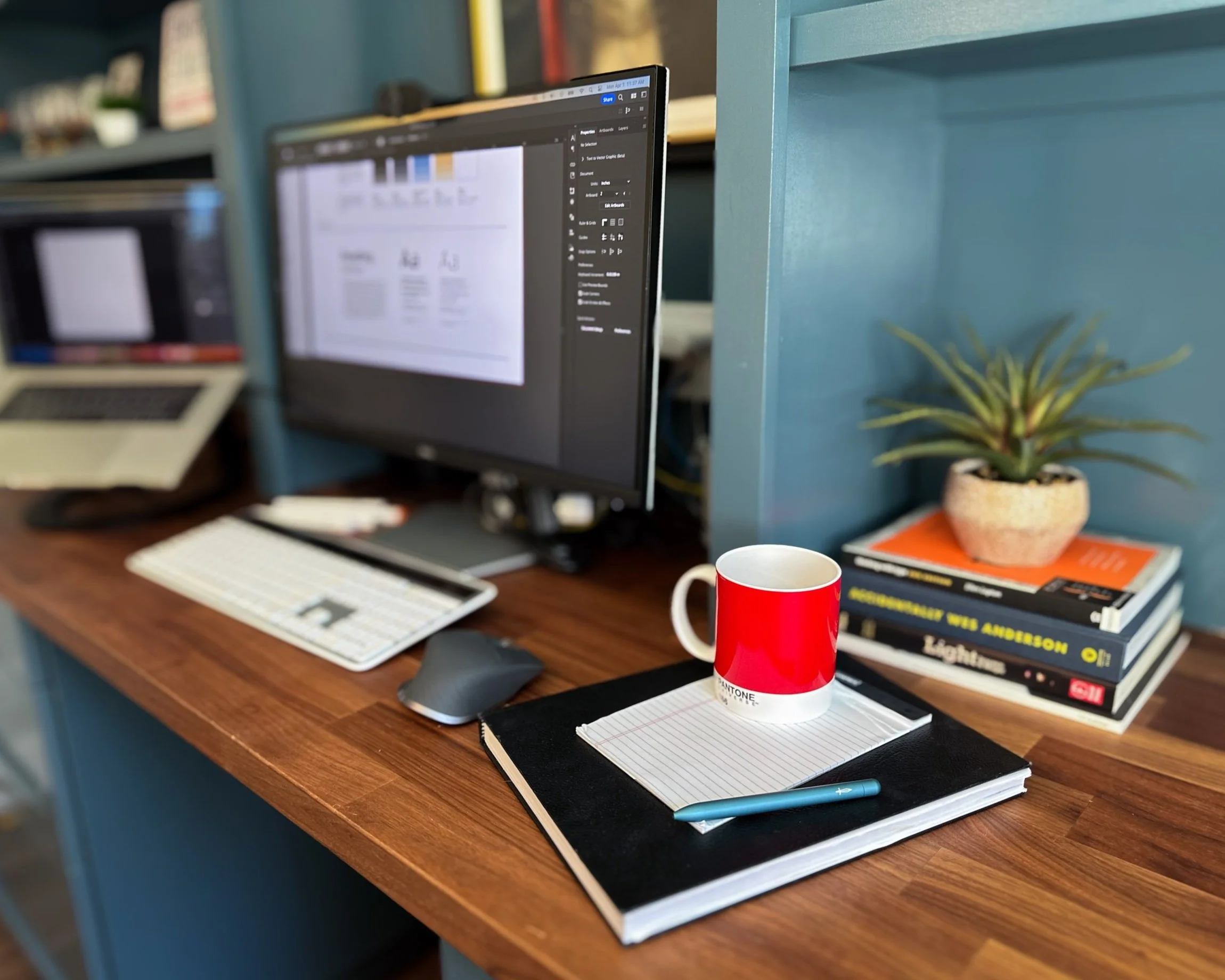 Work desk with coffee