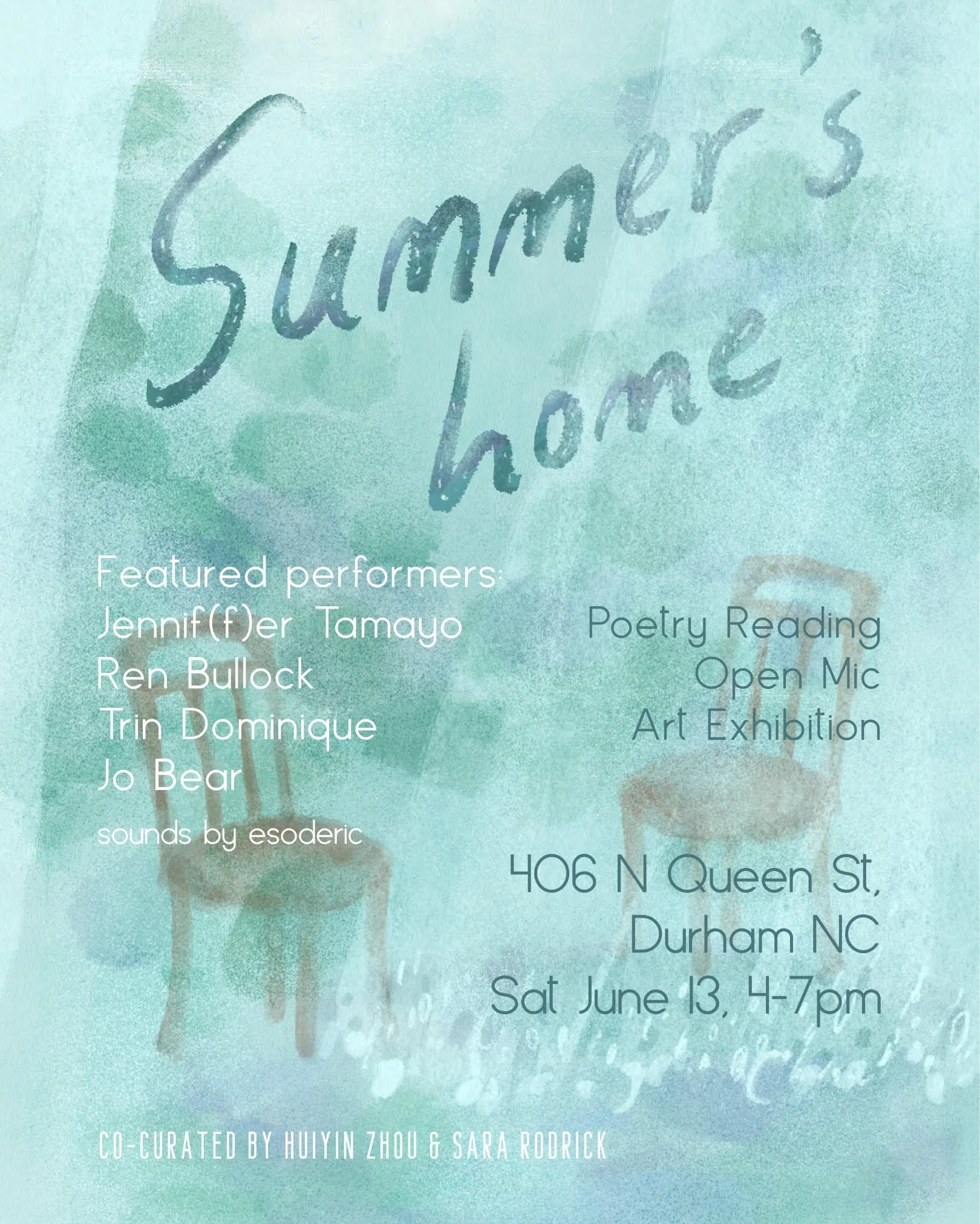 Summer's Home: Poetry Reading, Open Mic, Pop up Exhibition 
