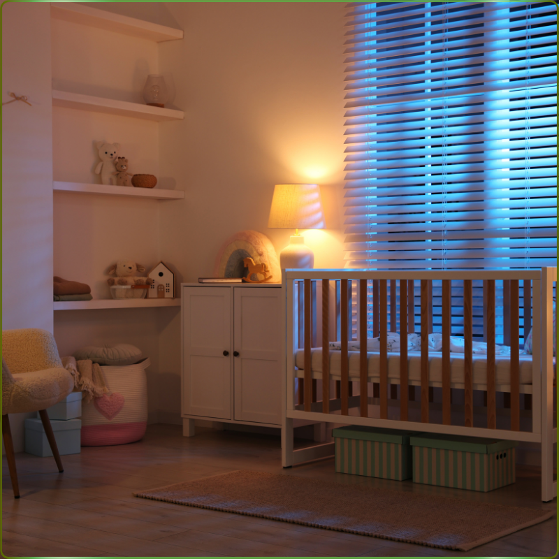 A Nurtured Foundation overnight doula providing expert newborn care in a Cleveland home nursery