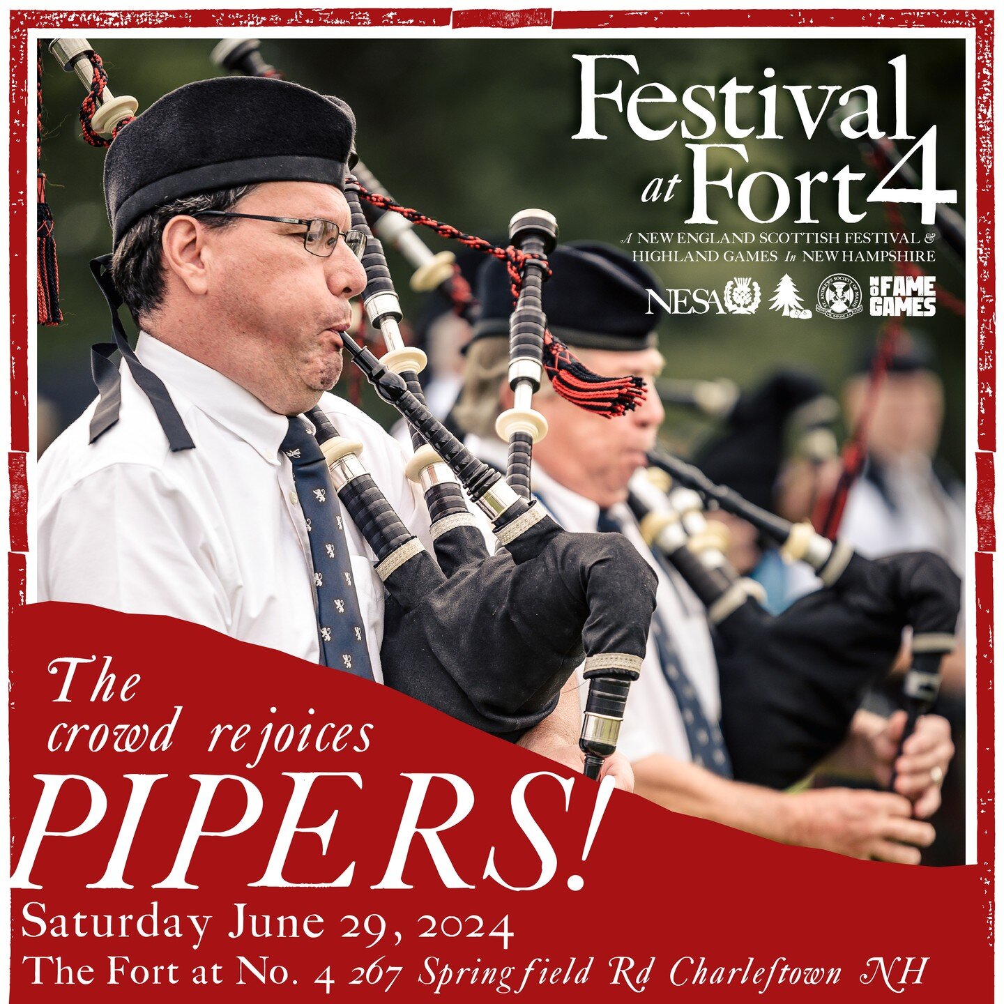 The Crowd rejoices at the sounds of the Pipers!
Come see the best Pipes &amp; Drums in New England at The Festival At Fort 4! 
Saturday June 29,2024.
Get your tickets today!
#highlandgames #festivalatfort4 #stonelifting #pipesanddrums #highalndfestiv