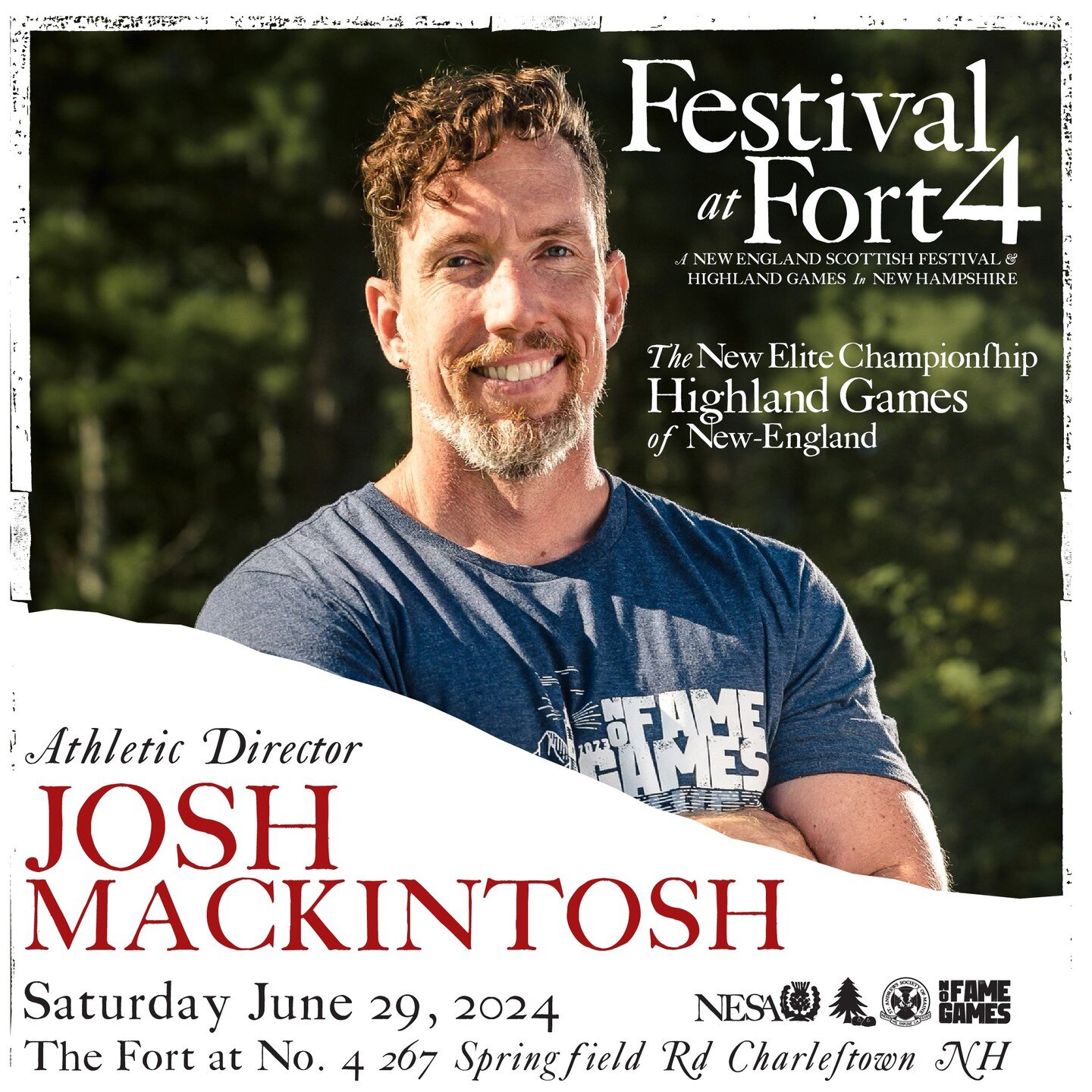 On the Amateur Highland Games side, No Fame Games' own Josh Mackintosh will be Athletic Directing. The New Elite Championship Highland Games of New England at The Festival At Fort 4!
Saturday June 29,2024.
Get your tickets today!
#highlandgames #fest