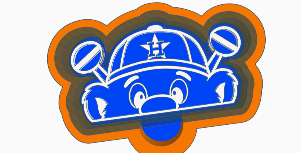 Half Orbit Face Houston Astros Mascot / ' Stros / Orbit