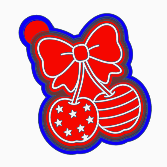 4th of July Cherries with Bow