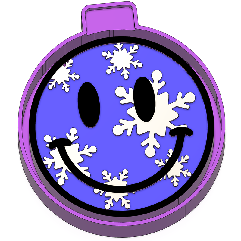Snowflake Smiley Smile Face Christmas Winter