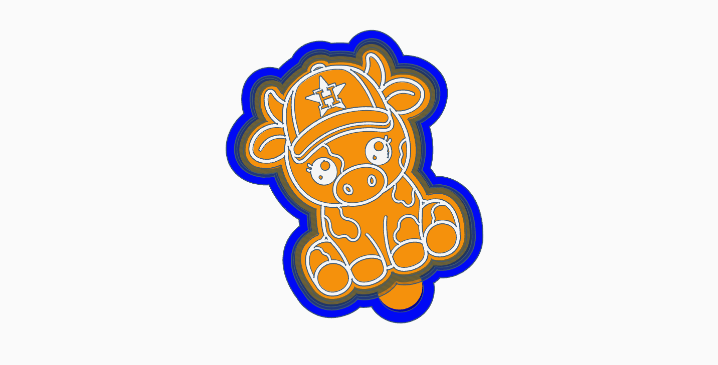 Basic Cow with Astros Hat