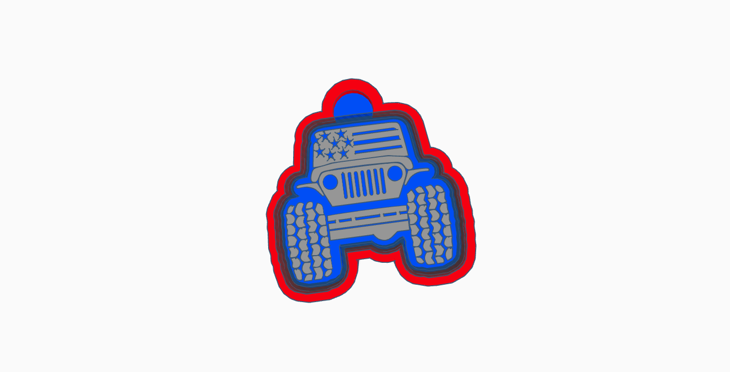 American Flag Jeep