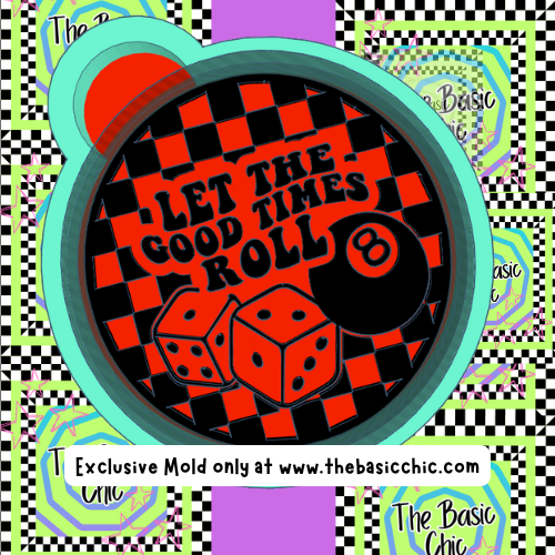 Let the good times roll - 8 ball - dice - checkered
