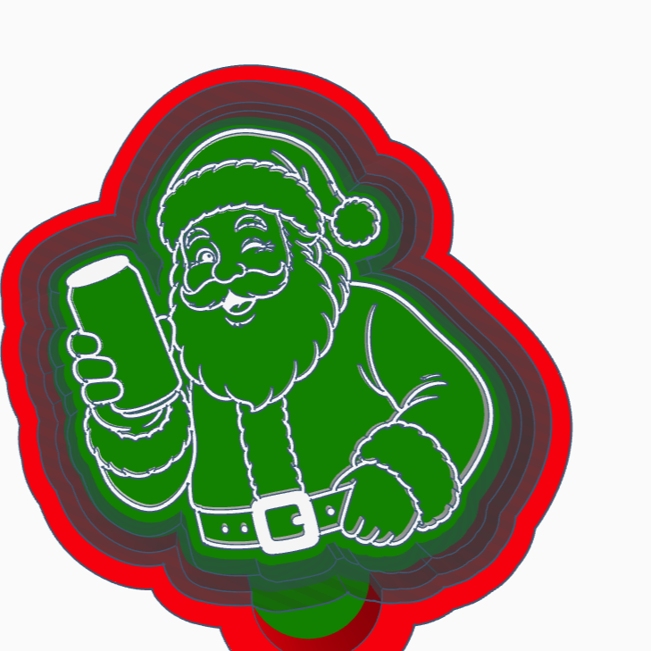 Santa with Can, card stock available