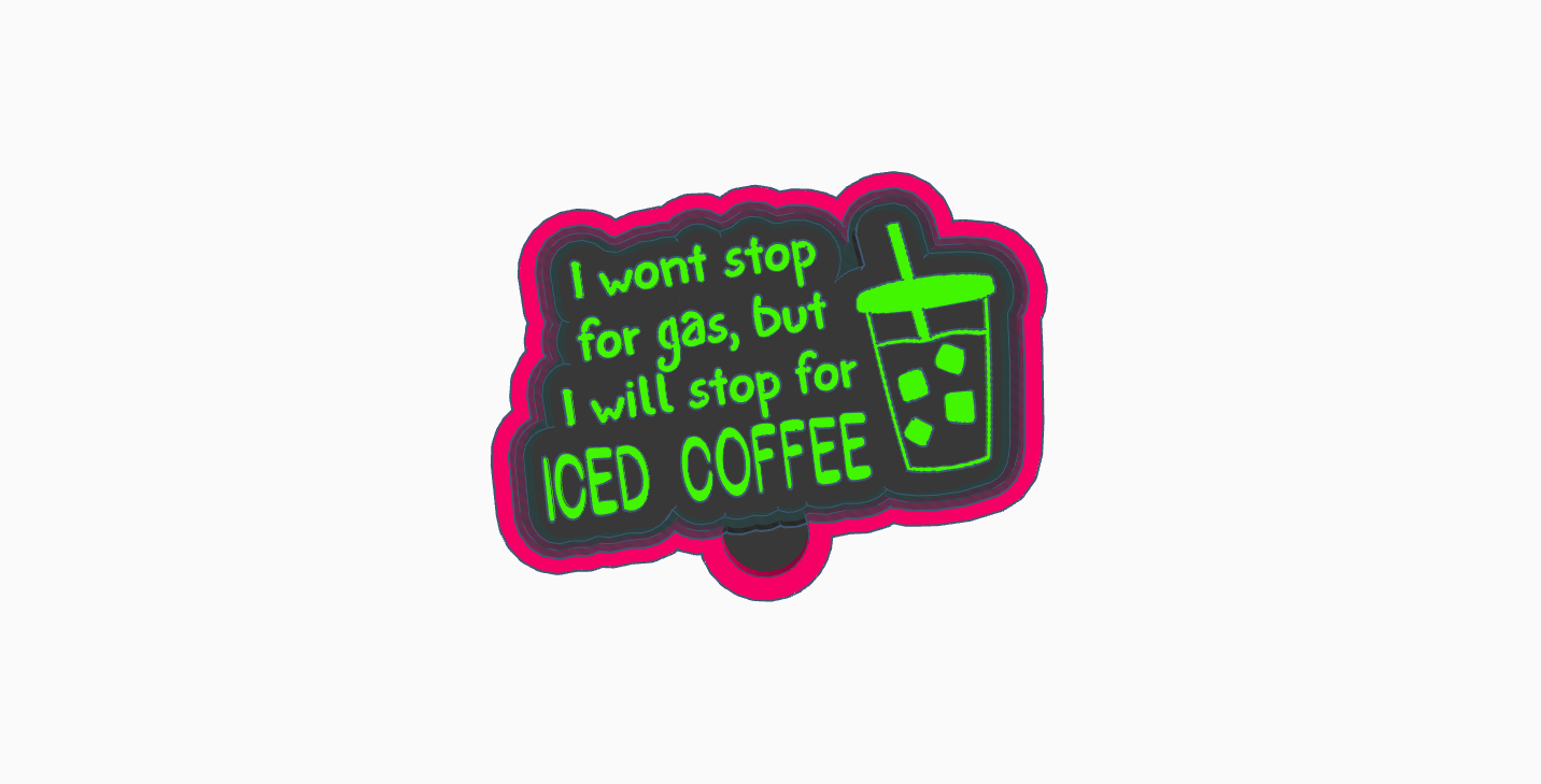 I wont stop for gas but ill stop for iced coffee