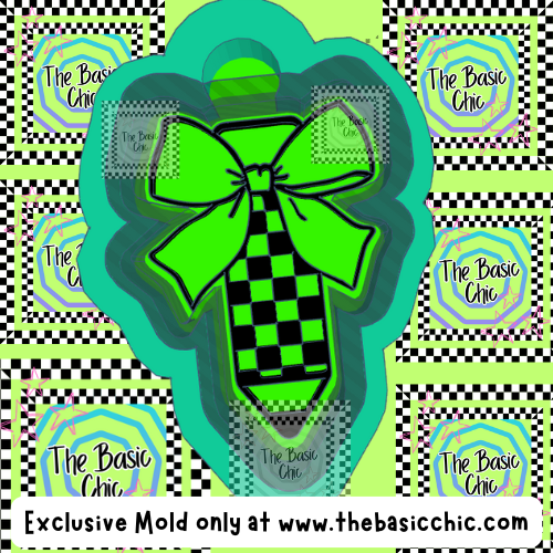 CHECKERED PENCIL WITH BOW - TEACHER - SCHOOL
