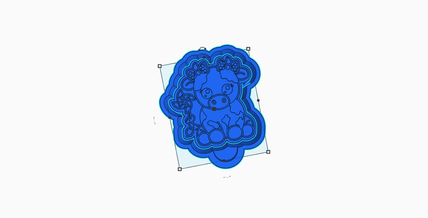 Basic Cow with 4th of July festive bows and spinner wheel