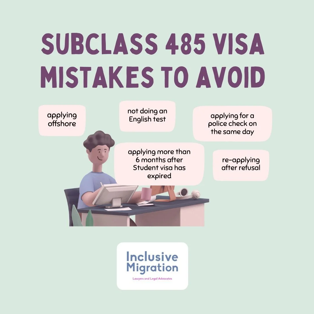 Mistakes to avoid with your Subclass 485 visa application