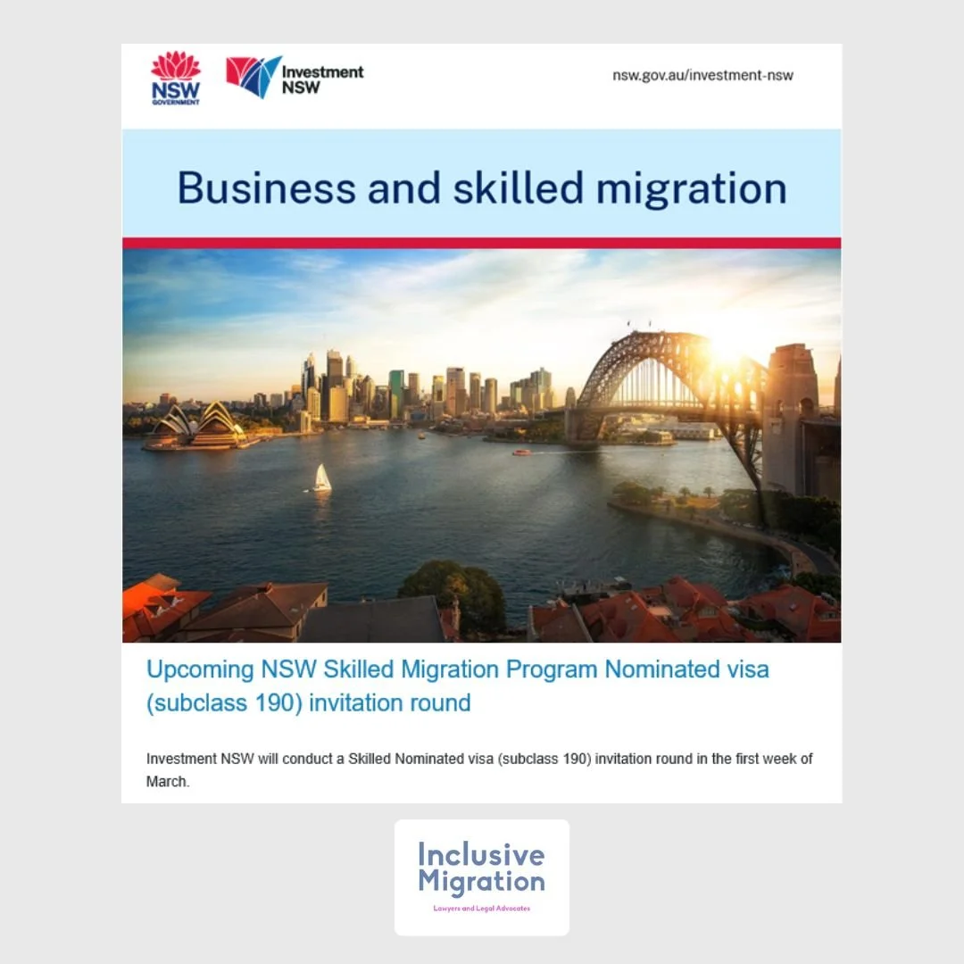 Upcoming NSW Subclass 190 Skilled Invitation Round - March 2026