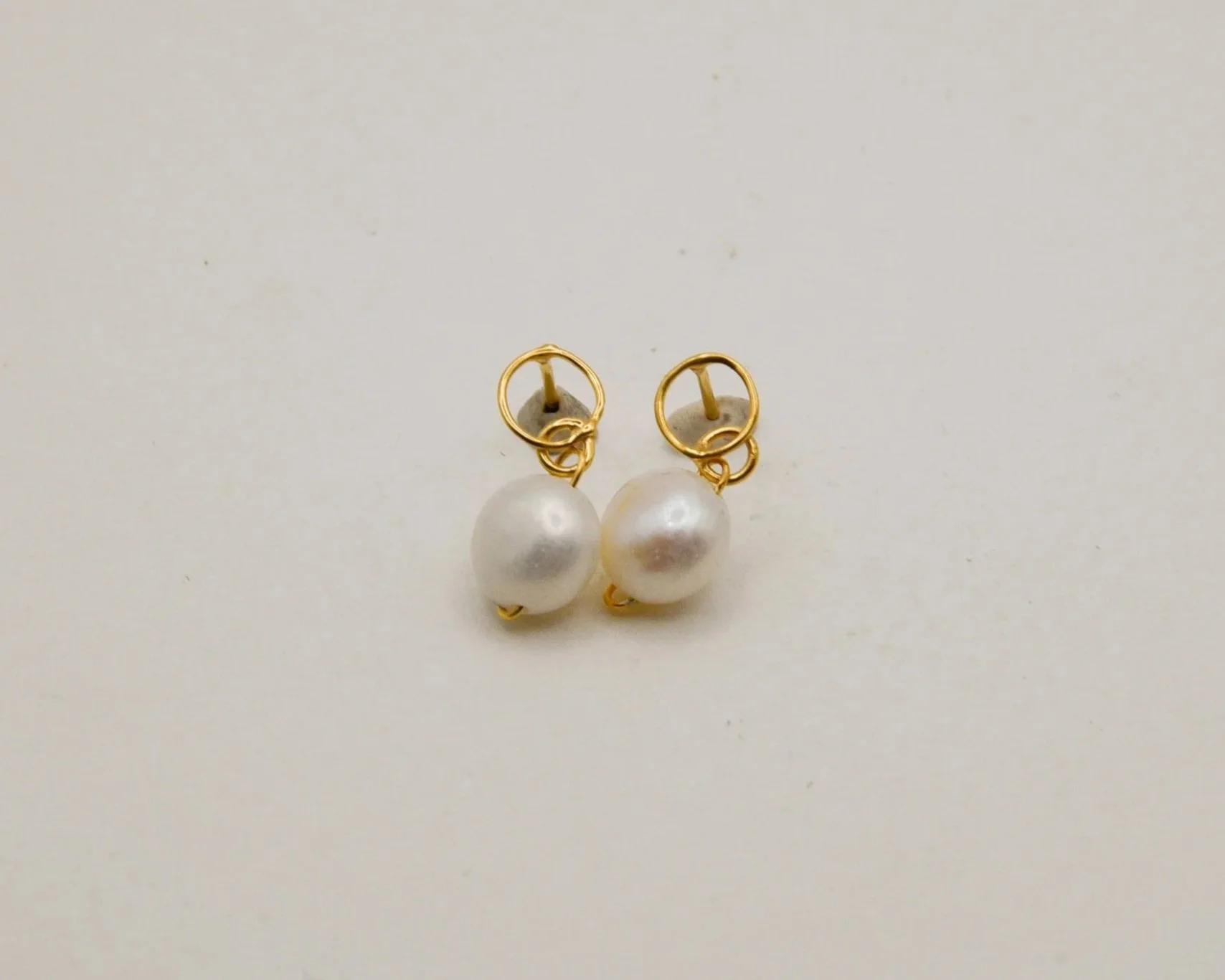 Dangly Pearl Studs