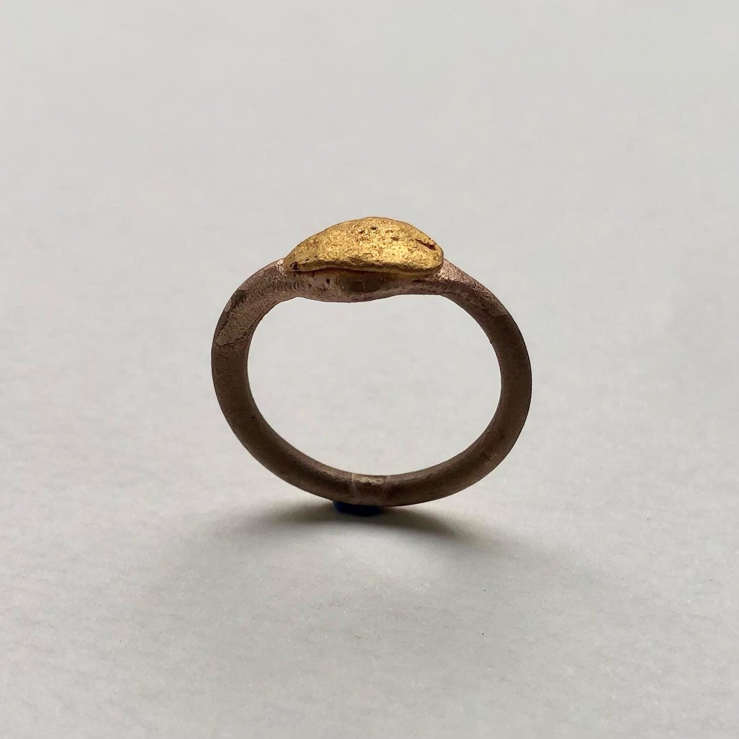 Australian Gold Nugget on Yellow Gold