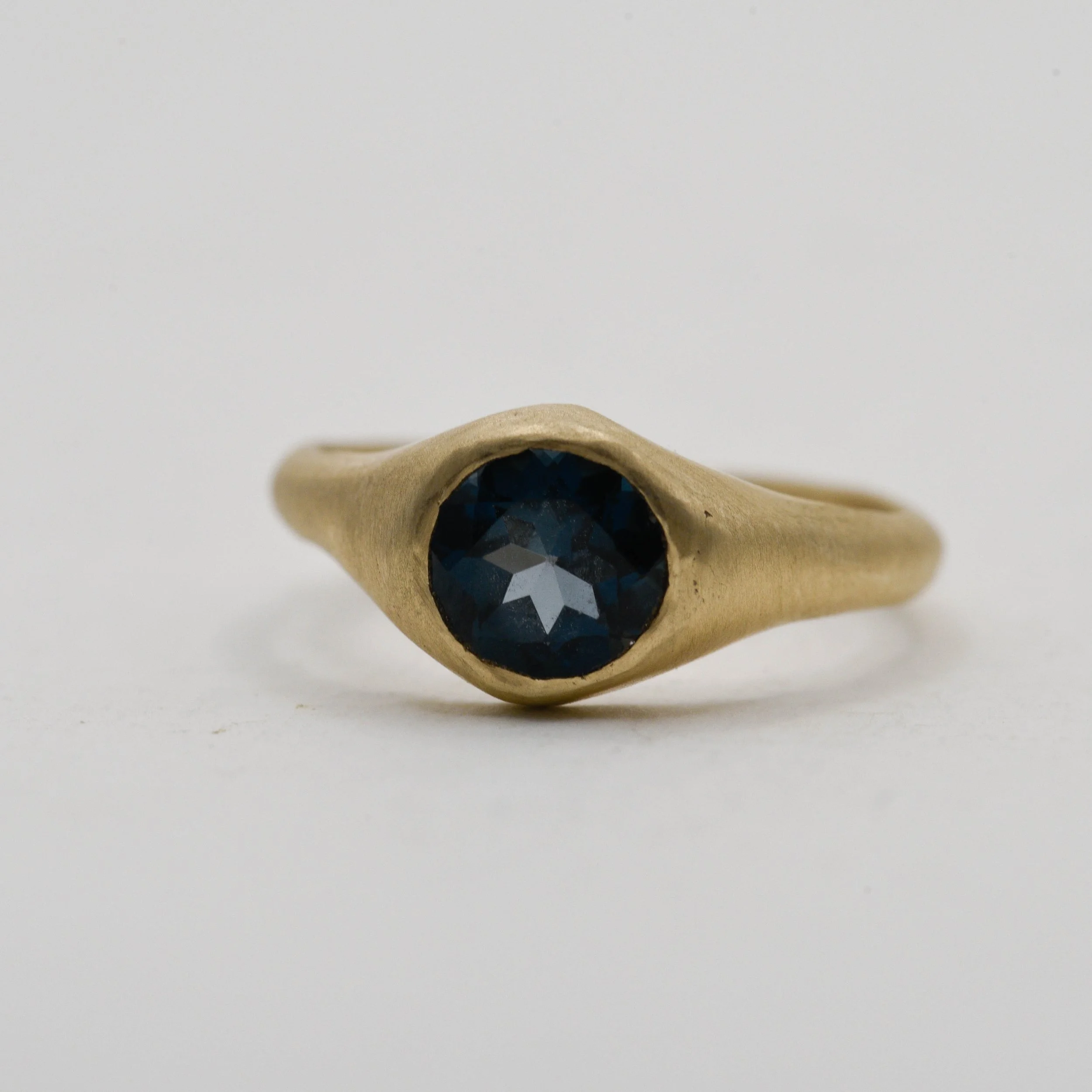 Gold London Blue Topaz Ring