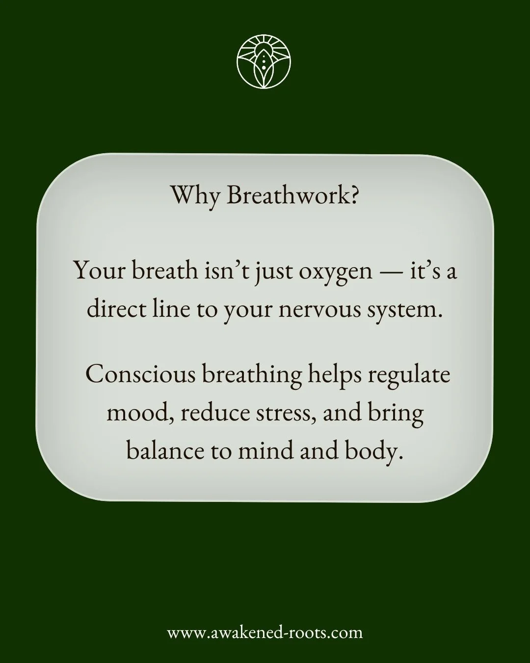 Your breath is more powerful than you think. 

From lowering stress hormones to calming the fear center of the brain, clinical studies now show what ancient traditions always knew &mdash; breathwork can be transformative for your healing journey. 🌿

