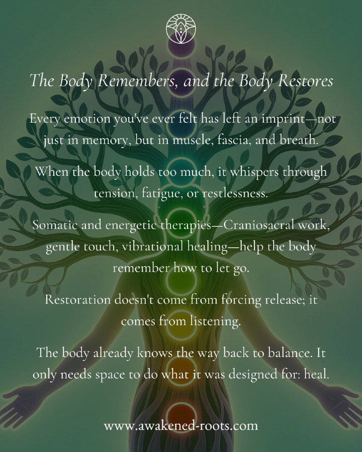 Your body remembers everything&mdash;and it also knows how to restore.

Every ache, every tight breath, every restless night is your body whispering: &quot;Something wants to be released.&quot;

The body holds emotional imprints in muscle, fascia, an