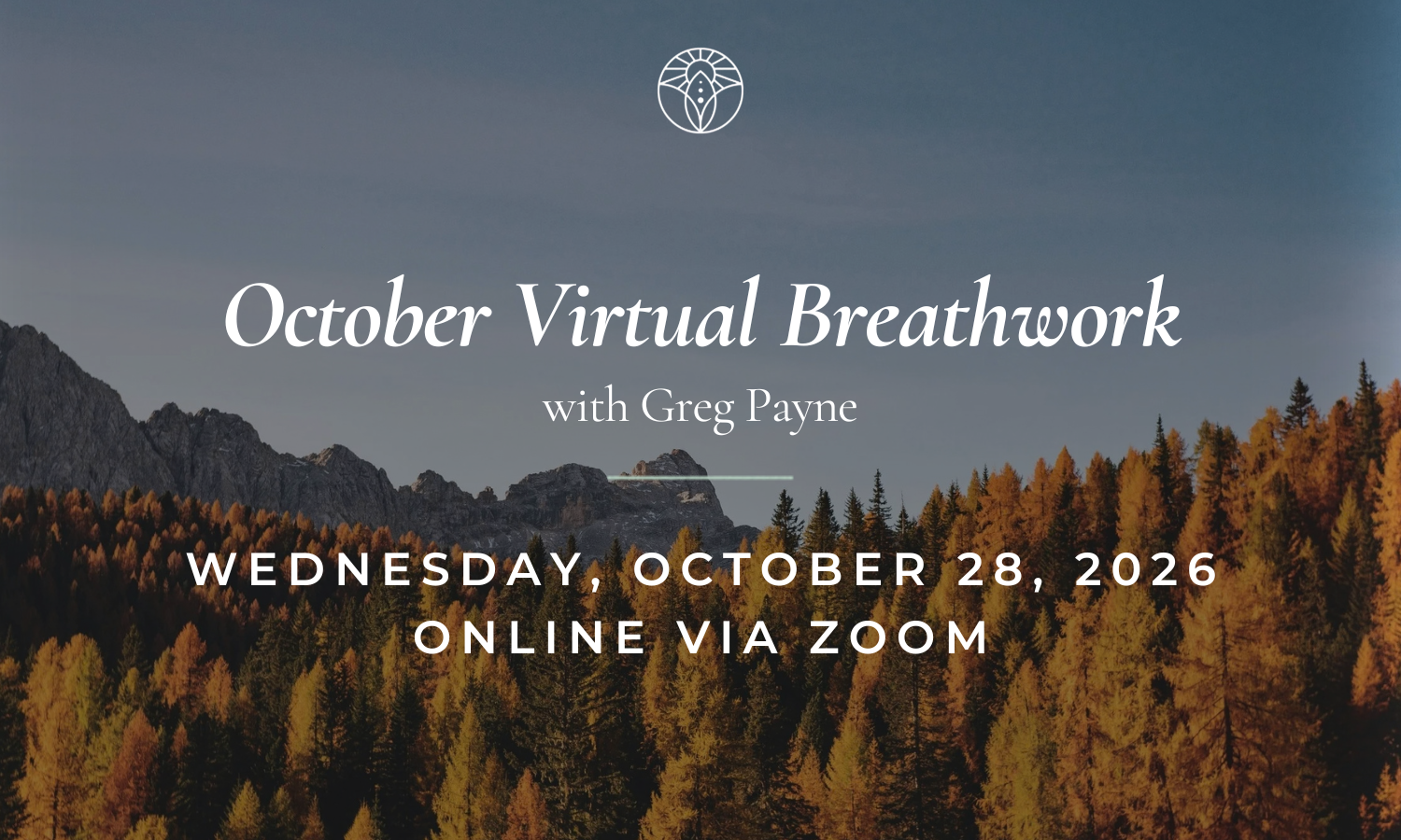 October 28th, 2026 Virtual Breathwork Workshop