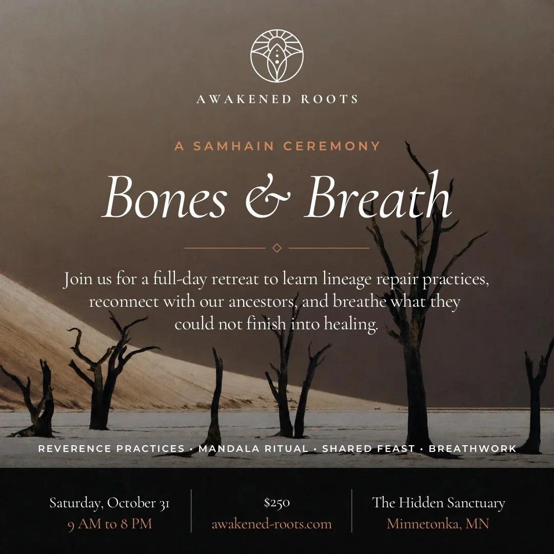 With a full heart, we invite you to our very first gathering at The Hidden Sanctuary on the special portal of Samhain.

This space Greg and I have been lovingly rebuilding into a communal healing center. It feels fitting to open our doors by first ho