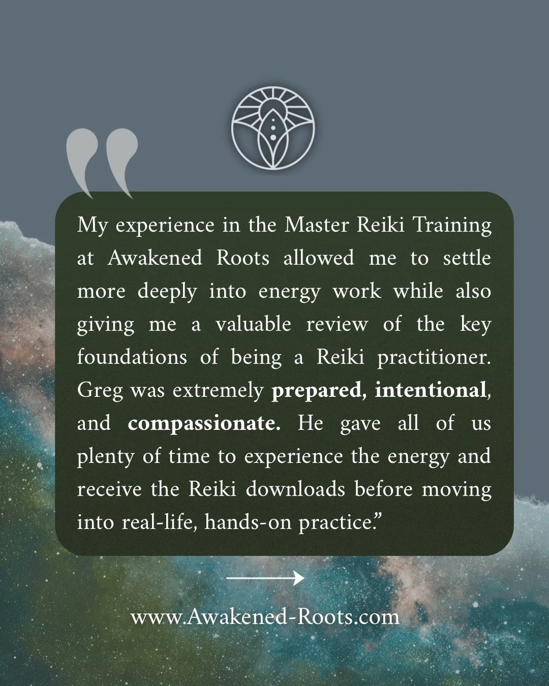 It was an honor to host you, Jacklyn, in our recent Holy Fire Reiki training. We appreciate your heartfelt words, validation that the work we care so deeply about is resonating. 🪷

#testimonialtuesday #holyfirereiki #holistichealing #testimoniallove