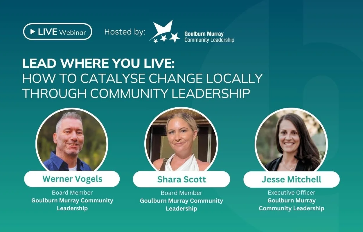 Lead Where You Live: How to Catalyse Change Locally Through Community Leadership, hosted by GMCL - BFGN Webinar Series #30