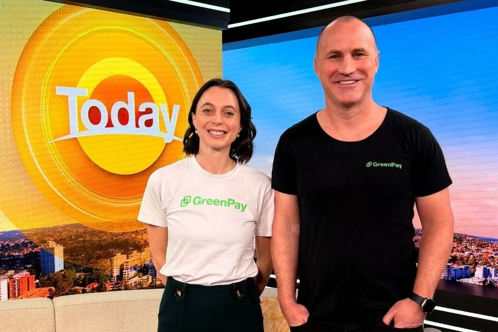 Glenn Bartlett and co-founder Maddi Ingham on the Today Show