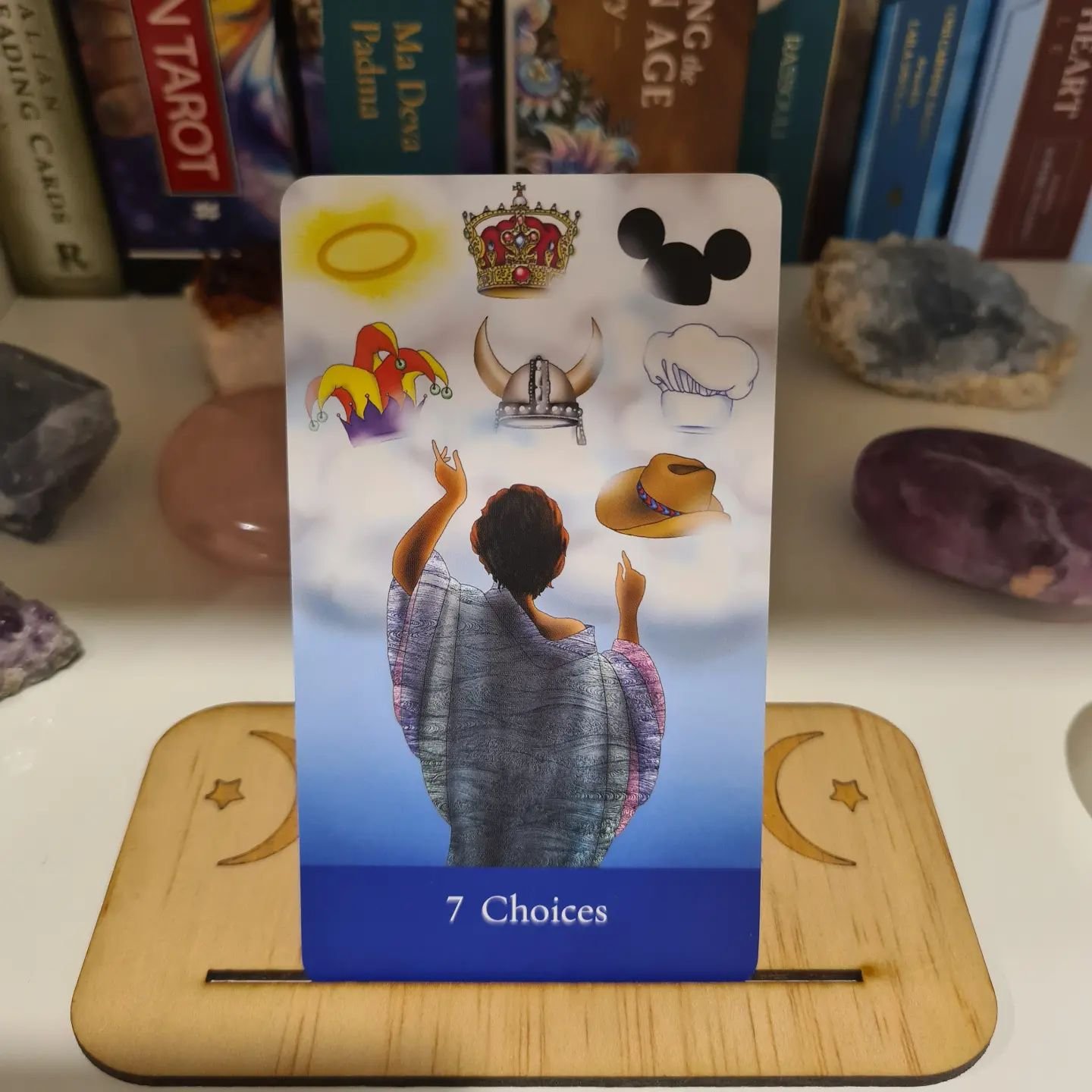 Friday Insight 🌊 &quot;Choices&quot; which path will you choose?

When this card of &ldquo;Choices&rdquo; appears, it has stirred up fear of the unknown for many of my clients. The card image shows the different hats we wear, the roles we play in ou