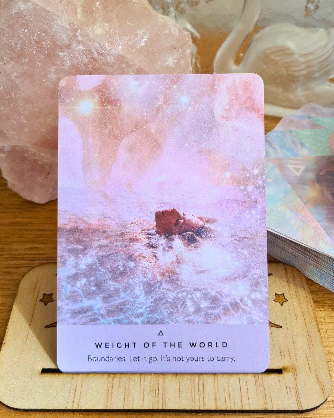 Tuesday Insight 🌊 Card of the day! With all the noise of the world, the message of this card is about boundaries and letting go of what is not yours to carry.

As we go about our daily lives, it is okay to say no if you are feeling burnt out, overwh