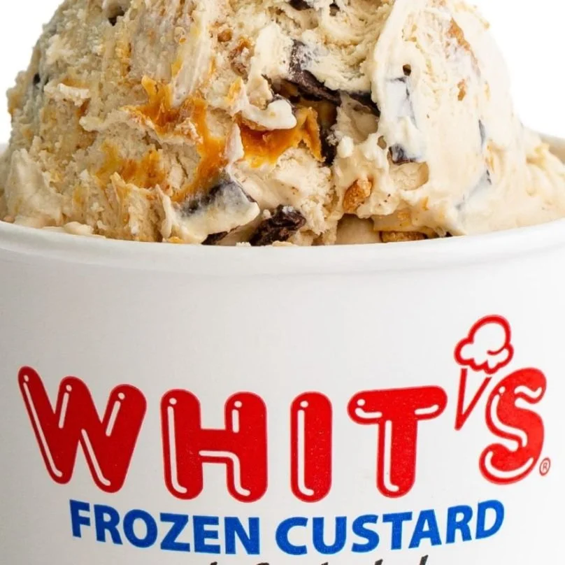 Close up image of buckeye madness frozen custard
