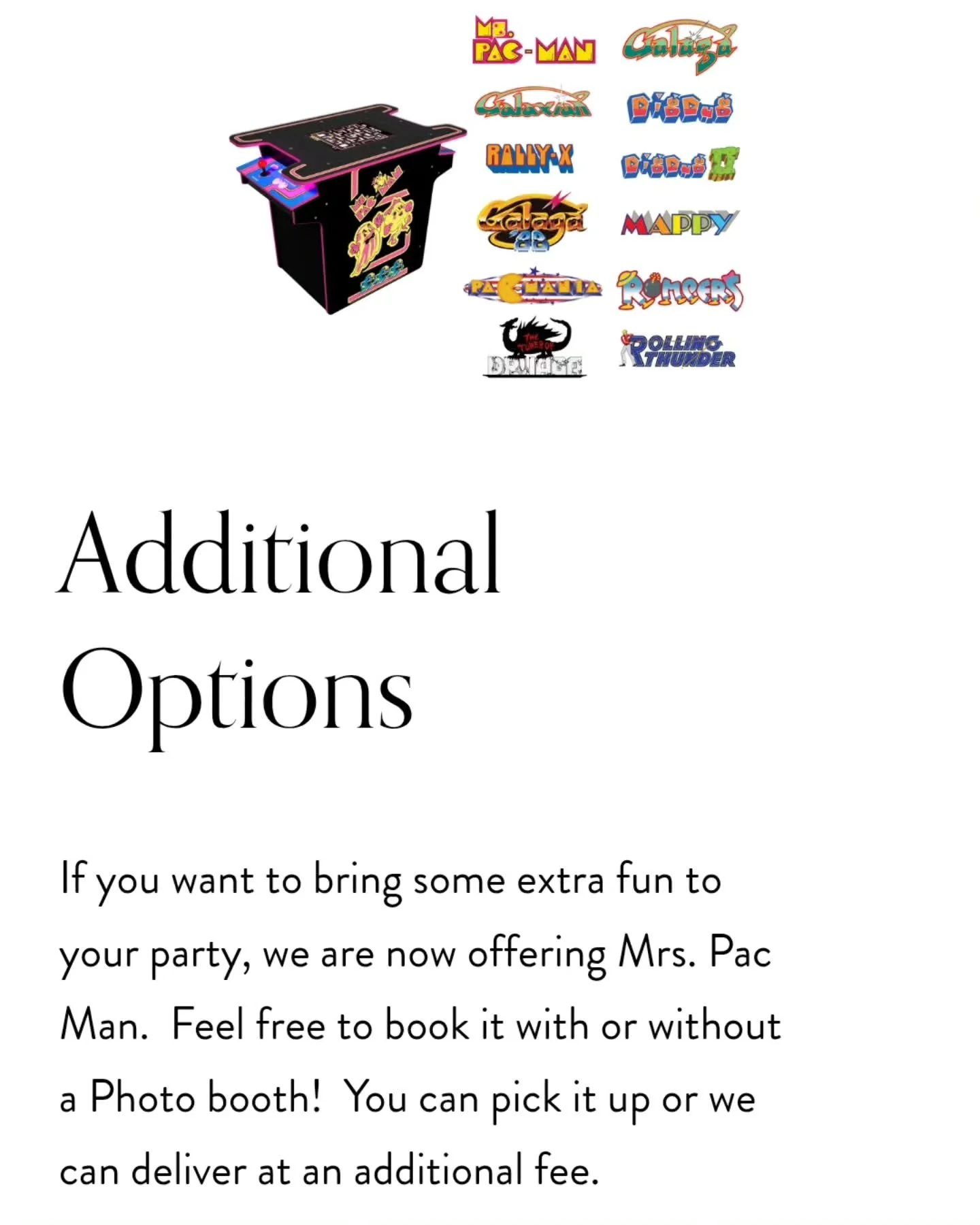 Hey! Want to bring some extra fun to your party!? Starting now you can book Mrs. Pac Man 1up Arcade... you can book it without the photo booth too!! Book it now on our website or DM us or whatever.
.
.
.
#photobooth #Portlandphotobooth #photoboothren