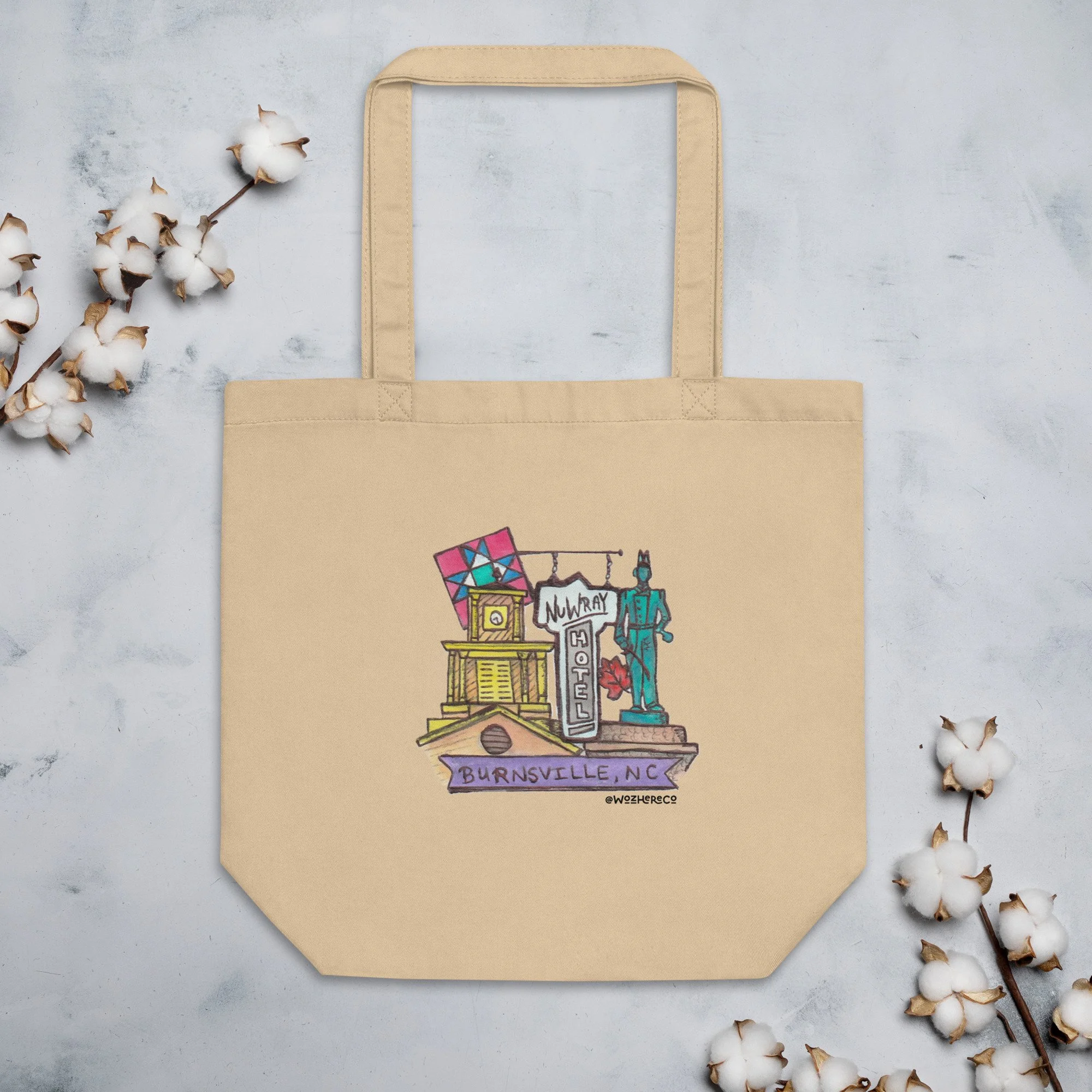 North Carolina travel tote | Eco friendly Burnsville bag