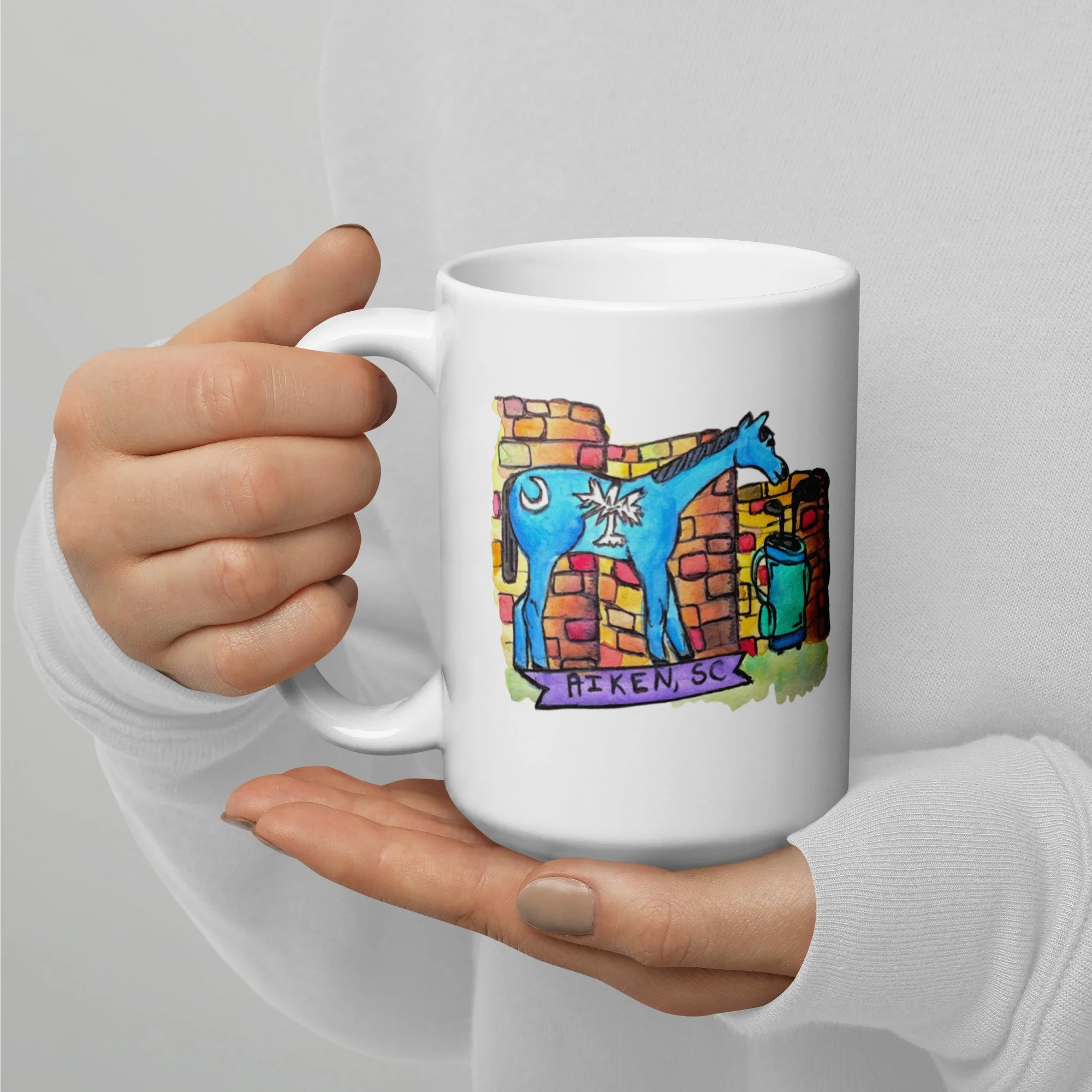 Watercolor Aiken Mug