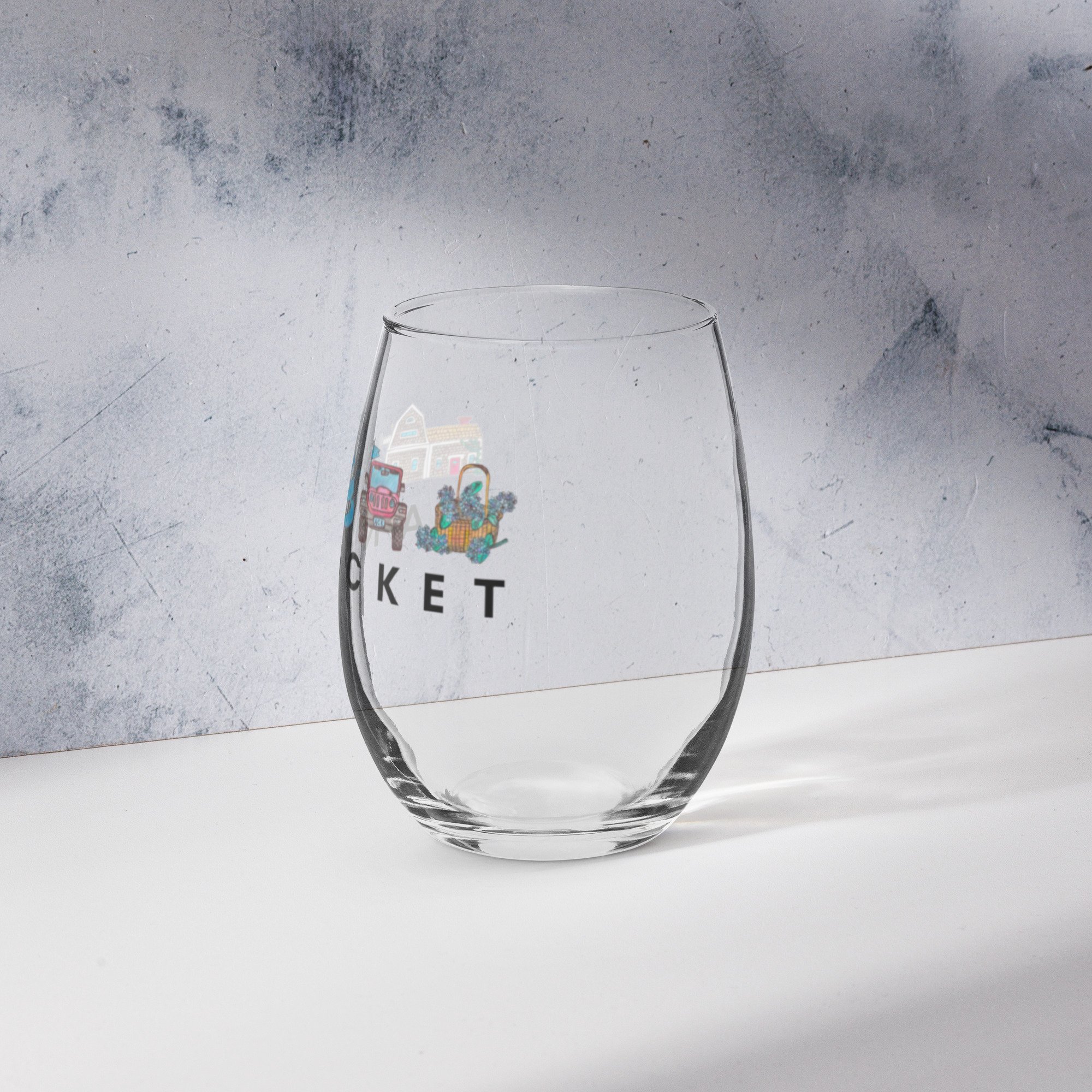 Nantucket wine tumbler | Nantucket stemless wine glass wedding favor
