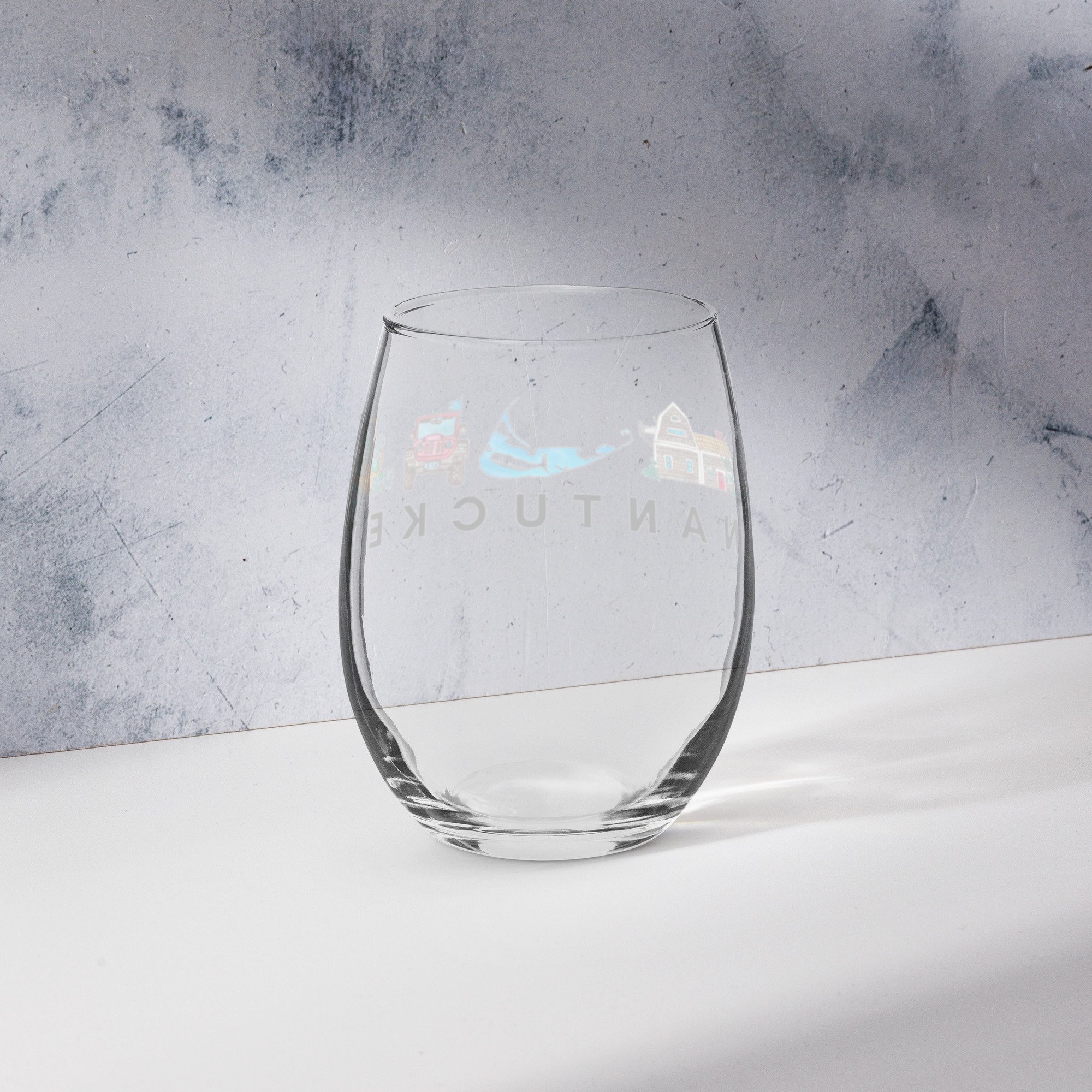 Nantucket drinkware | Nautical Nantucket wine tumbler stemless