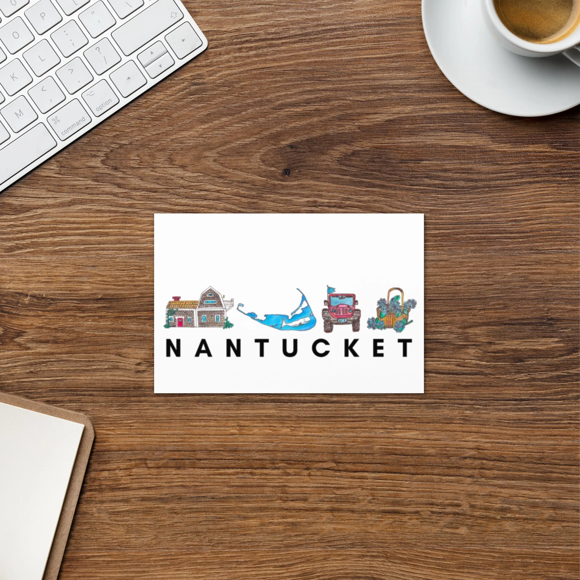 Nantucket card | Handmade coastal Nantucket blank card
