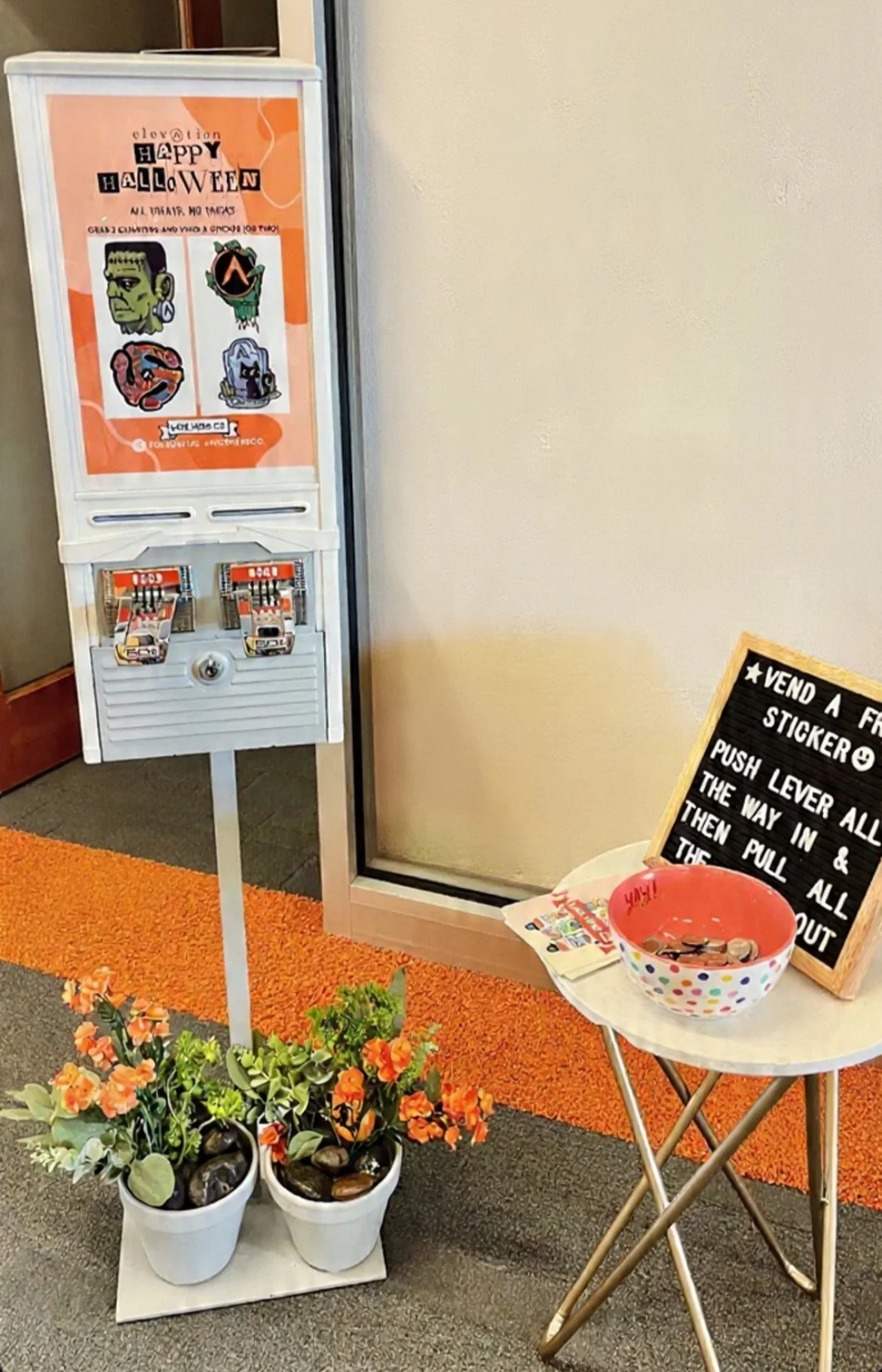 Halloween stickers vending machine rental in richmond virginia 