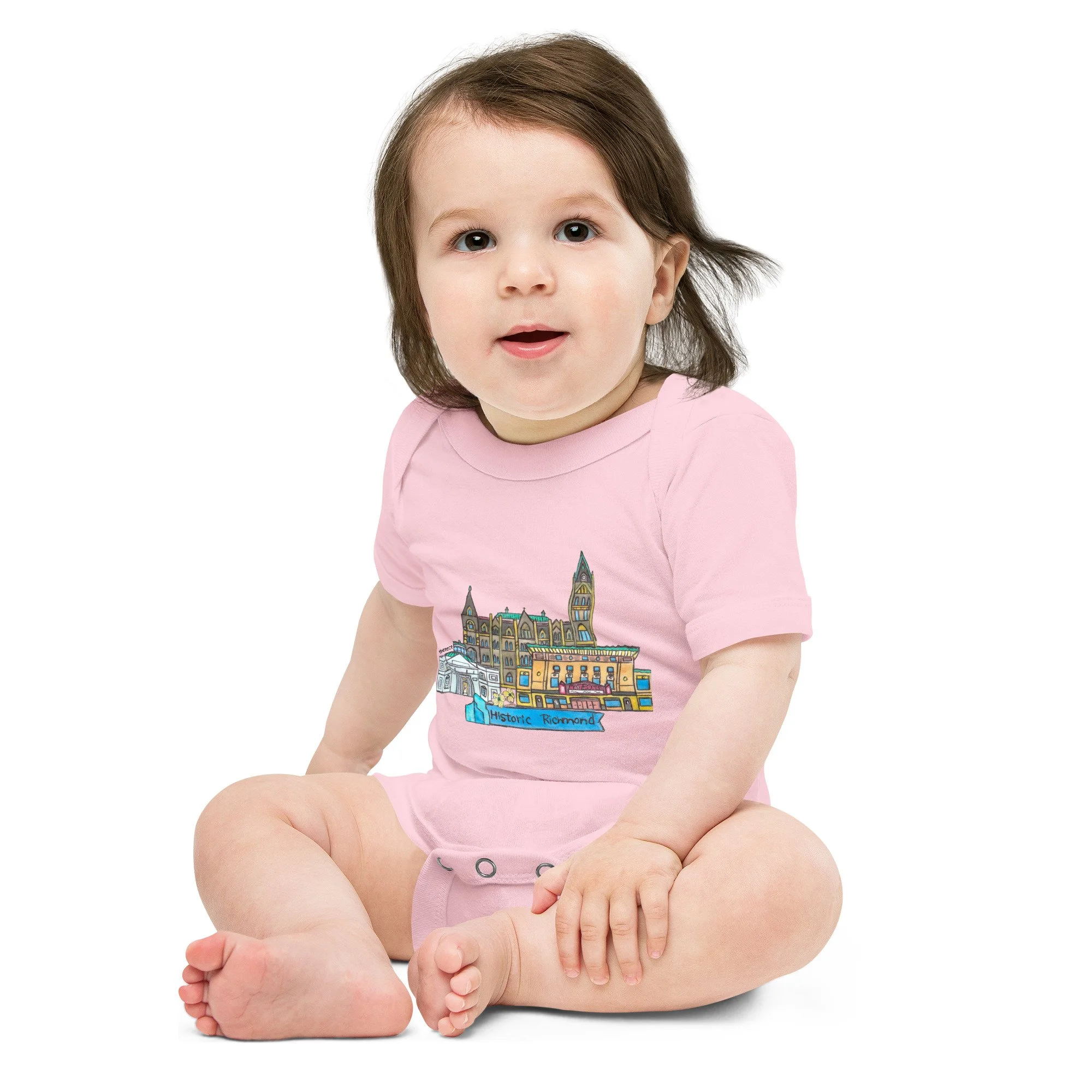 Historic Downtown Richmond Landmark baby onesie