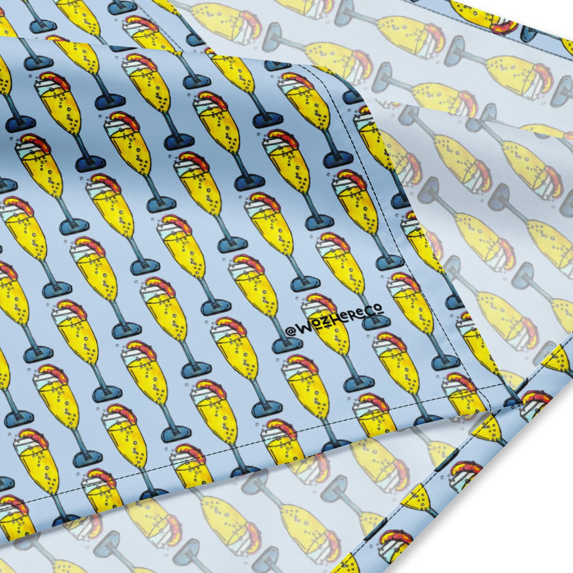 Mimosa Cocktail Dog Bandana – Watercolor Brunch Pet Scarf