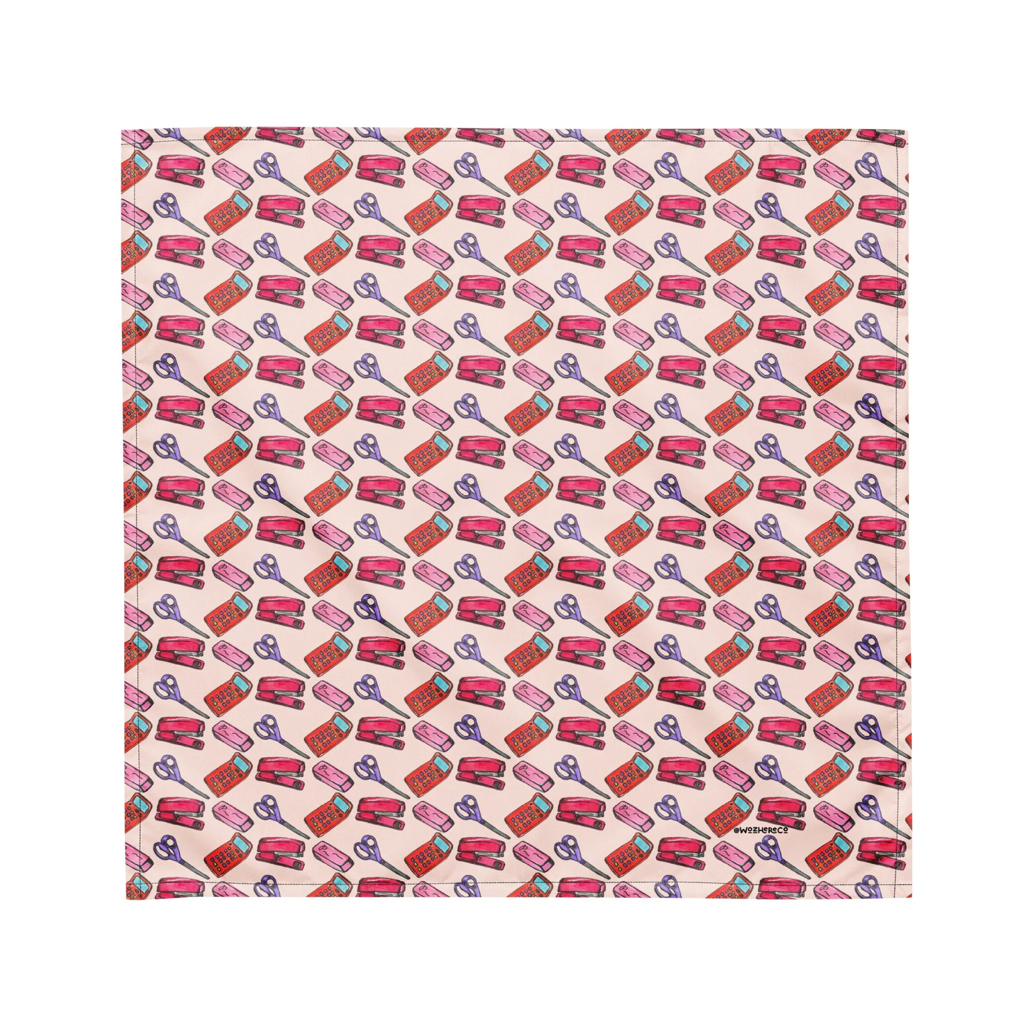 classroom dog accessory, eraser calculator dog bandana