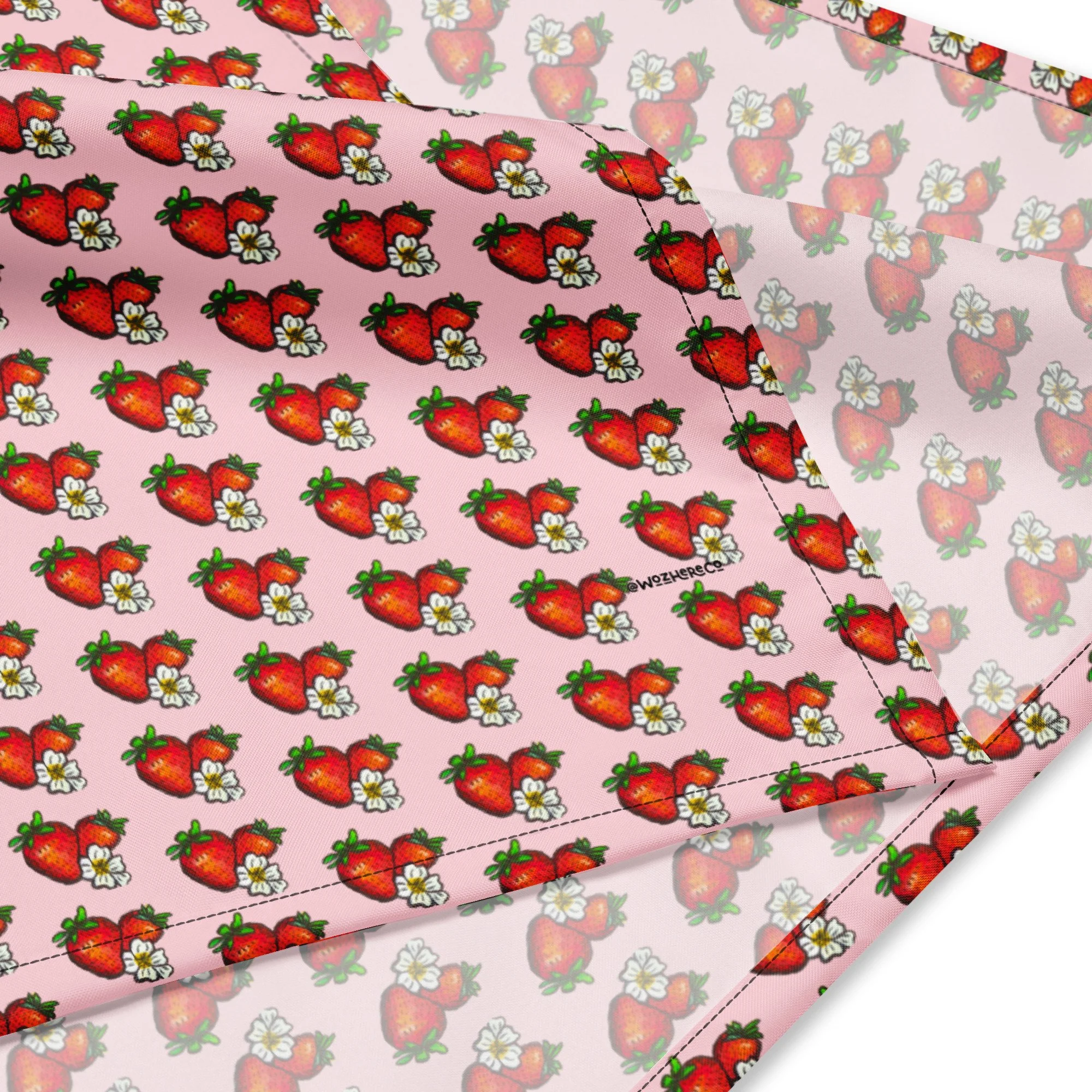 summer strawberry dog scarf, sweet berry pet accessory