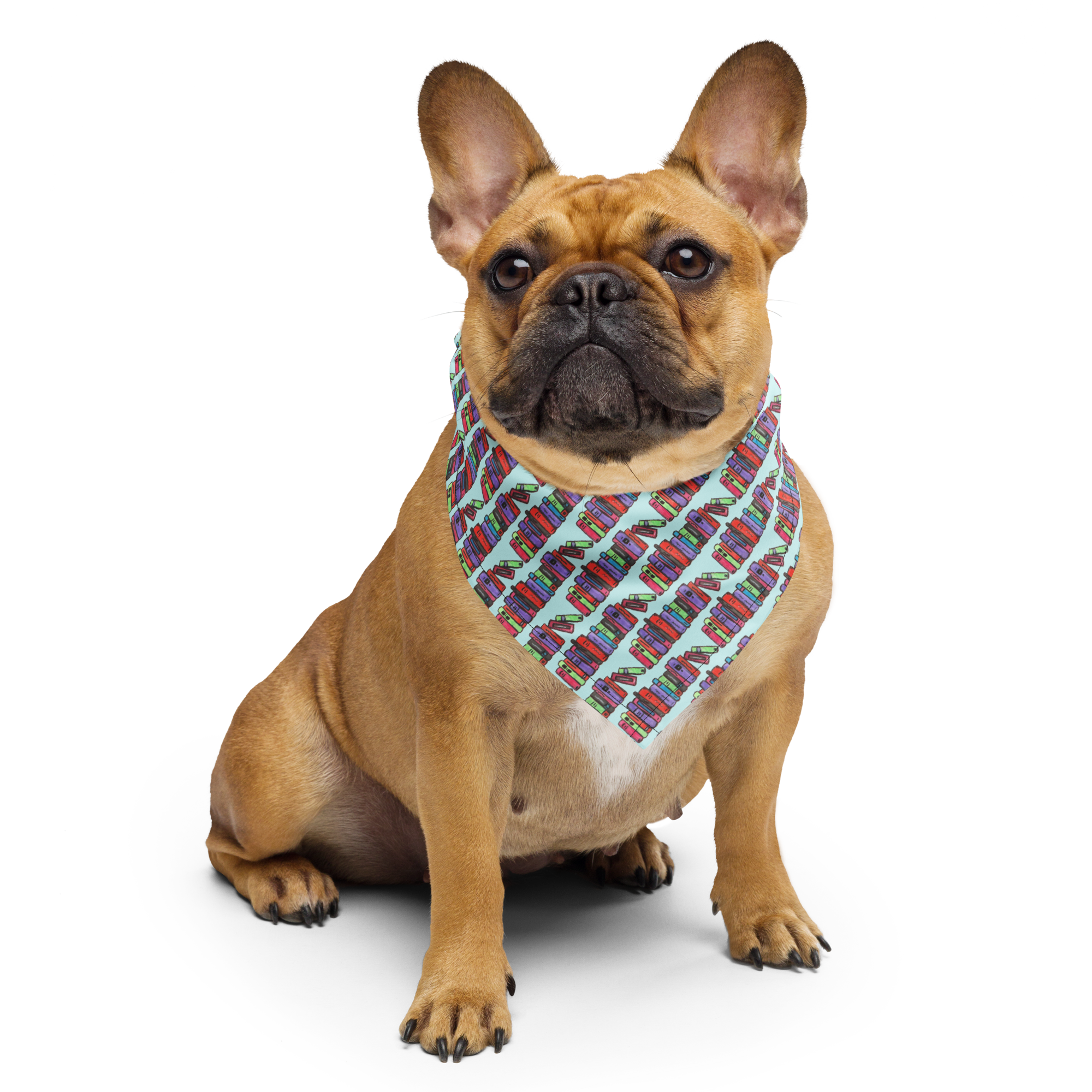 Jewel-Toned Book Stack Dog Bandana