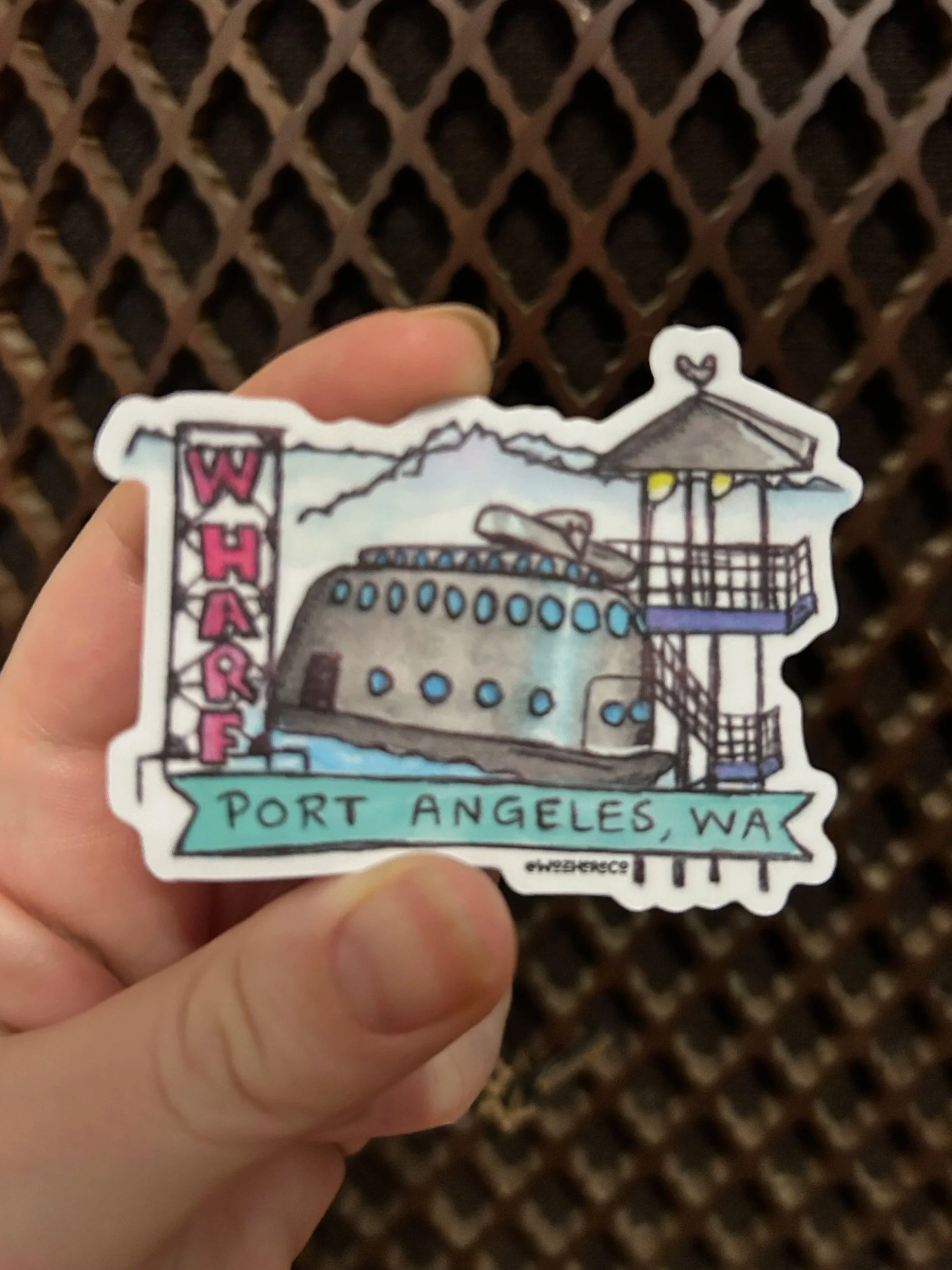 port angeles washington water bottle sticker | port angeles laptop sticker