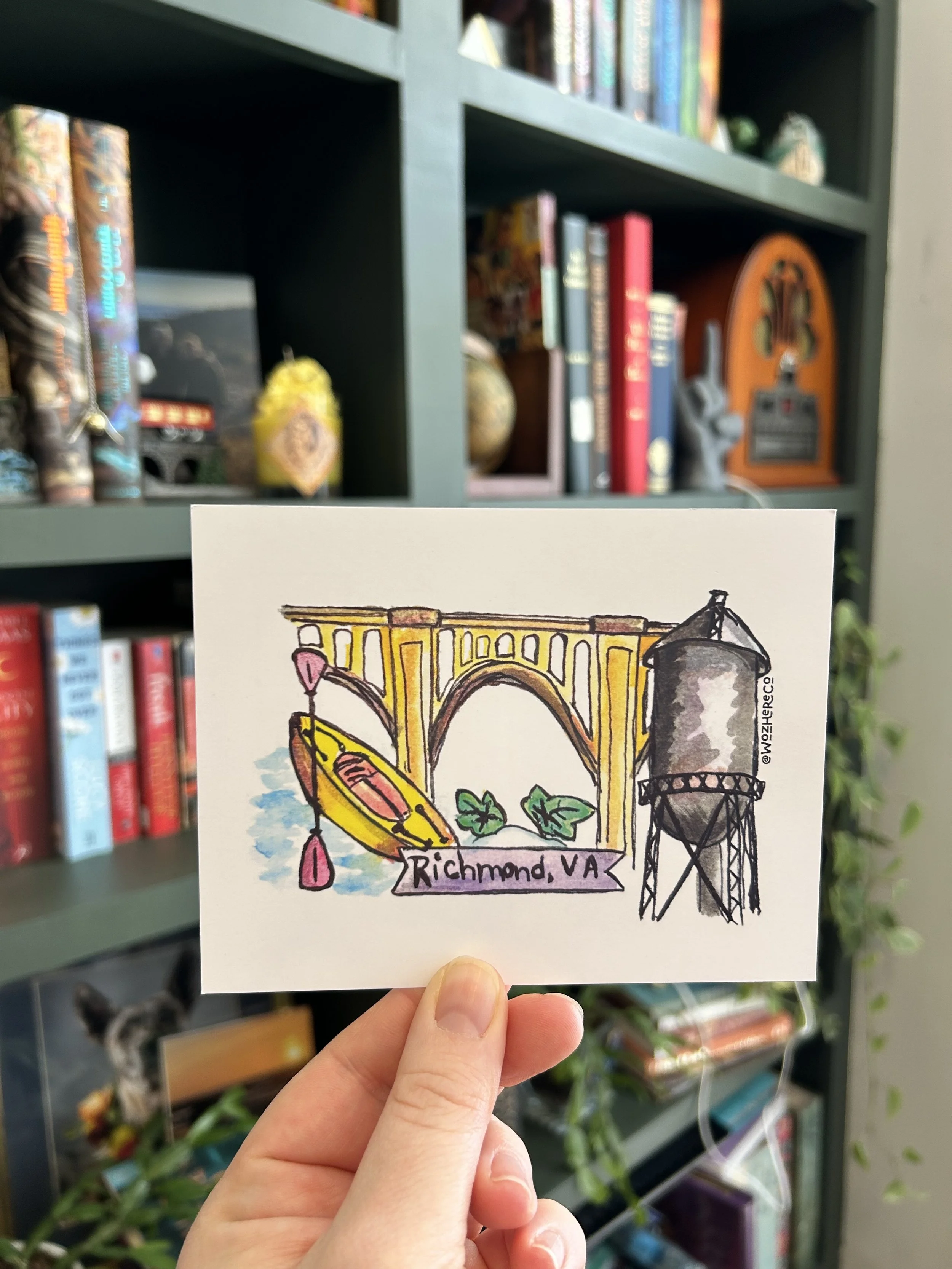 Richmond VA postcard  |  Richmond watercolor art